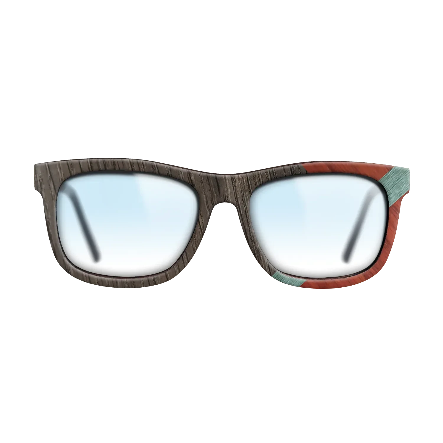 Poplar Dyed: Red,Fumed Oak,Poplar Dyed: Baby Blue: Angle Cut - The Hero - Square - SIRIS wood optic