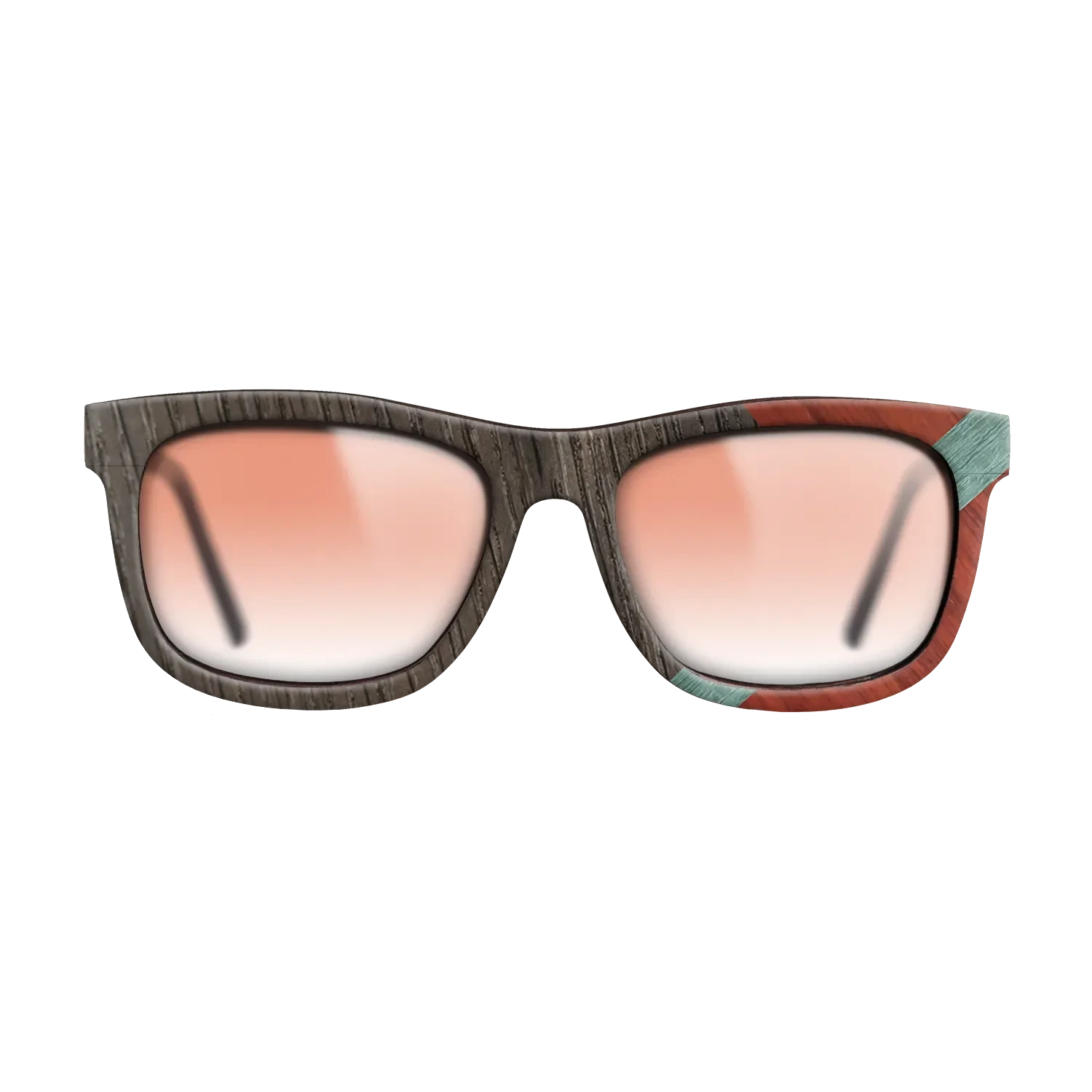 Poplar Dyed: Red,Fumed Oak,Poplar Dyed: Baby Blue: Angle Cut - The Hero - Square - SIRIS wood optic