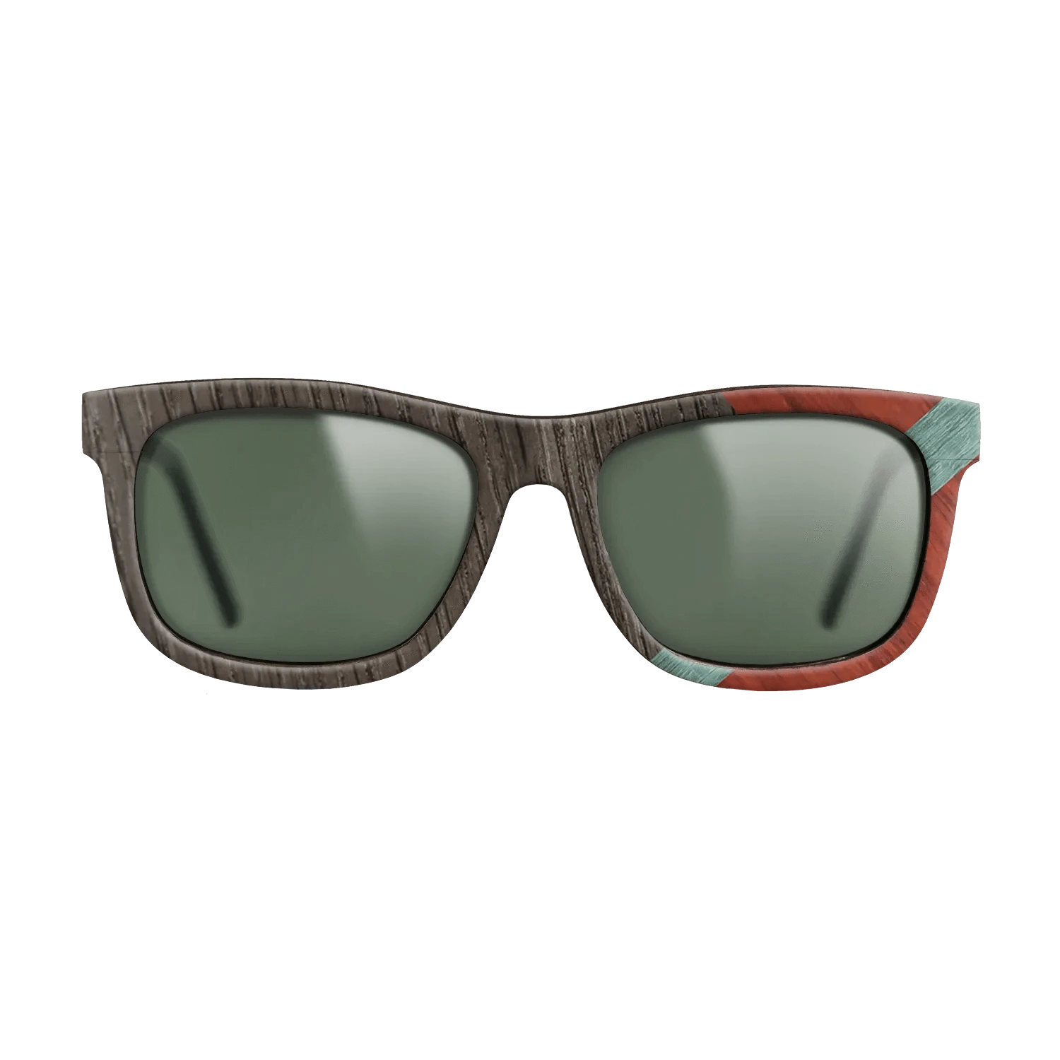 Poplar Dyed: Red,Fumed Oak,Poplar Dyed: Baby Blue: Angle Cut - The Hero - Square - SIRIS wood optic