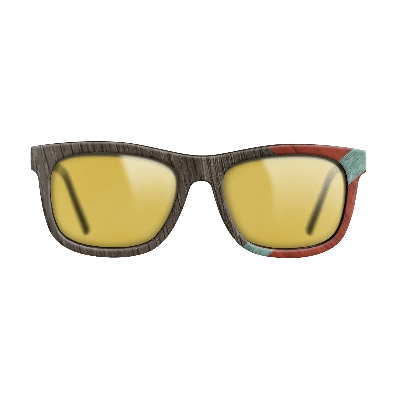 Poplar Dyed: Red,Fumed Oak,Poplar Dyed: Baby Blue: Angle Cut - The Hero - Square - SIRIS wood optic