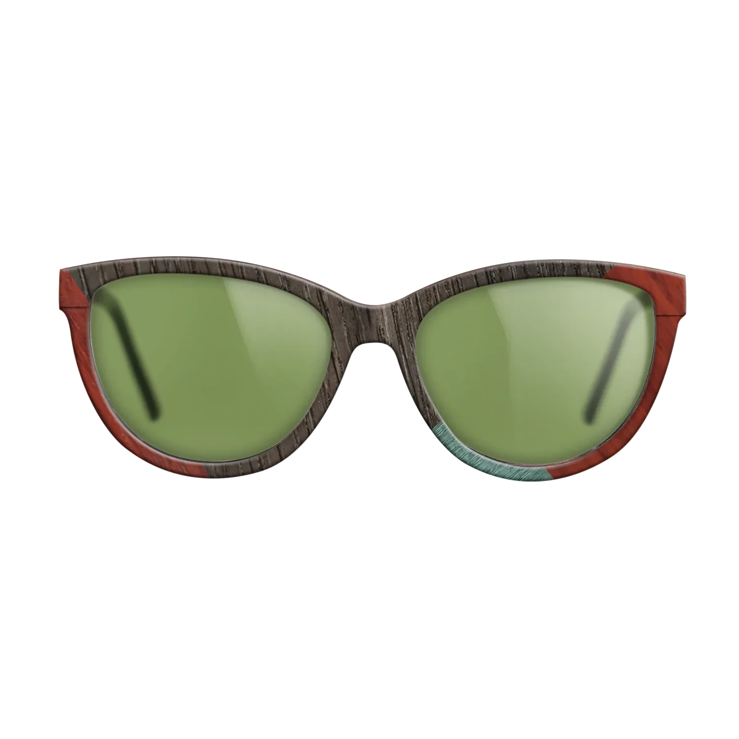 Poplar Dyed: Red,Fumed Oak,Poplar Dyed: Baby Blue: Angle Cut - The Maiden - Cat - SIRIS wood optic