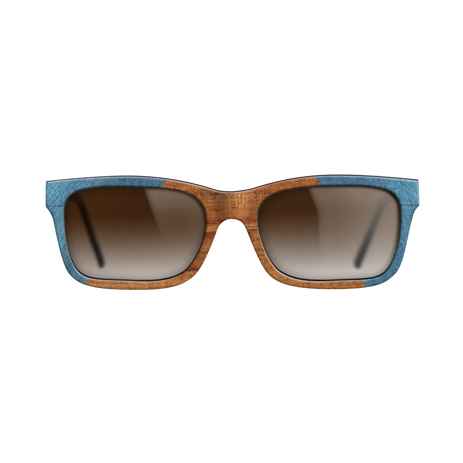 Koa,Poplar Dyed: Blue Denim: Angle Cut - The Sage - Block - SIRIS wood optic