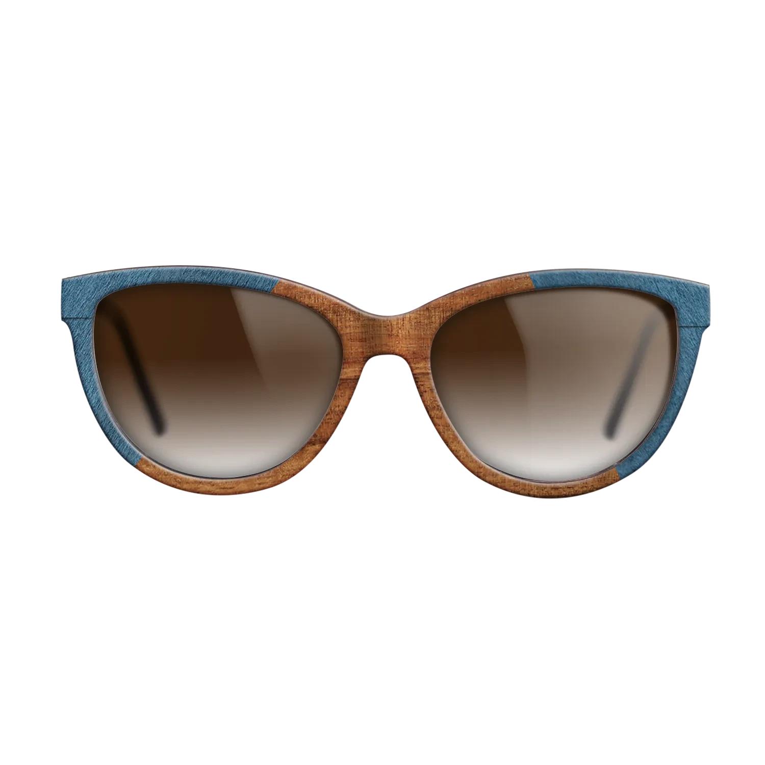 Koa,Poplar Dyed: Blue Denim: Angle Cut - The Maiden - Cat - SIRIS wood optic