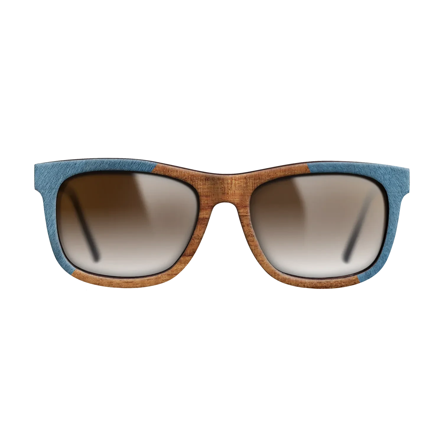 Koa,Poplar Dyed: Blue Denim: Angle Cut - The Hero - Square - SIRIS wood optic