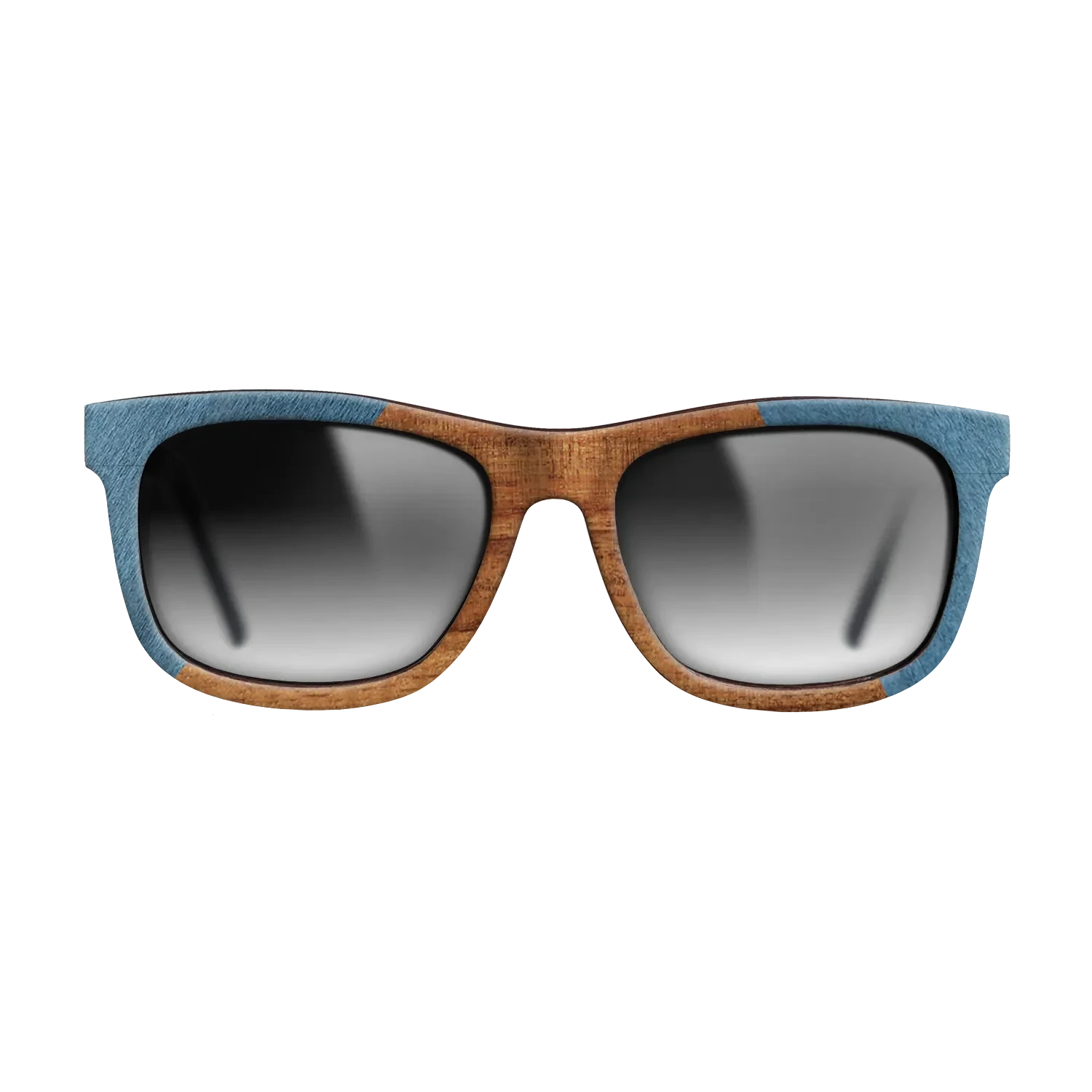 Koa,Poplar Dyed: Blue Denim: Angle Cut - The Hero - Square - SIRIS wood optic