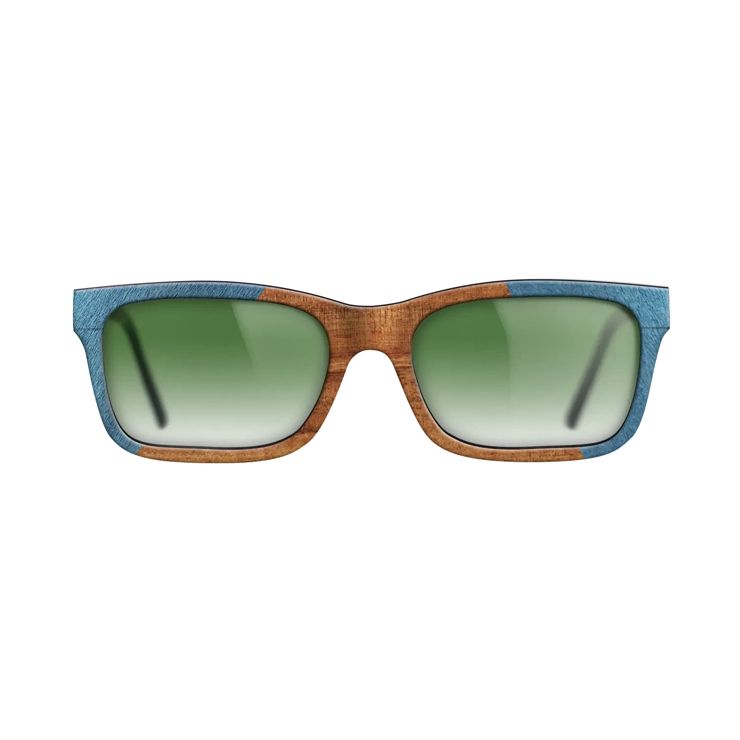 Koa,Poplar Dyed: Blue Denim: Angle Cut - The Sage - Block - SIRIS wood optic