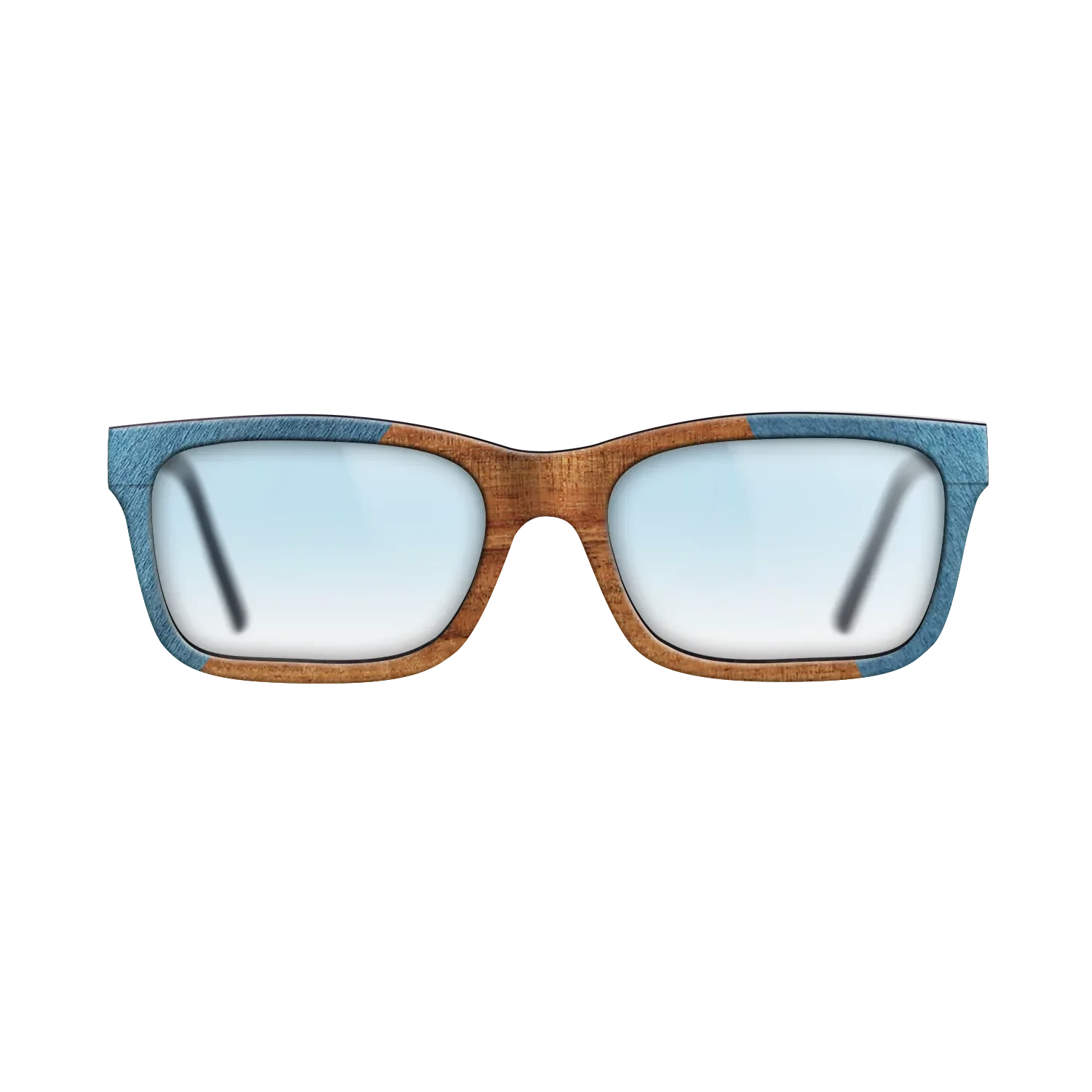 Koa,Poplar Dyed: Blue Denim: Angle Cut - The Sage - Block - SIRIS wood optic