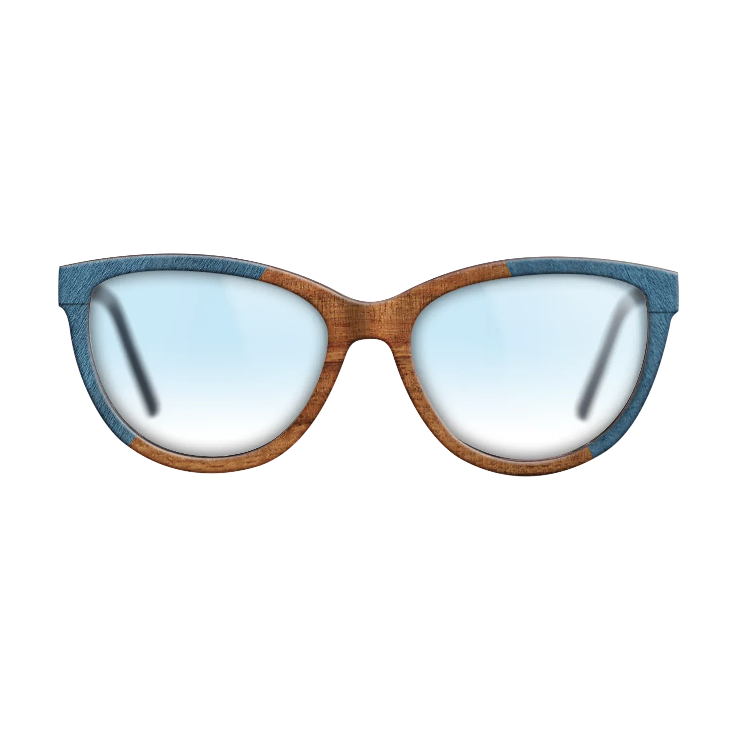 Koa,Poplar Dyed: Blue Denim: Angle Cut - The Maiden - Cat - SIRIS wood optic