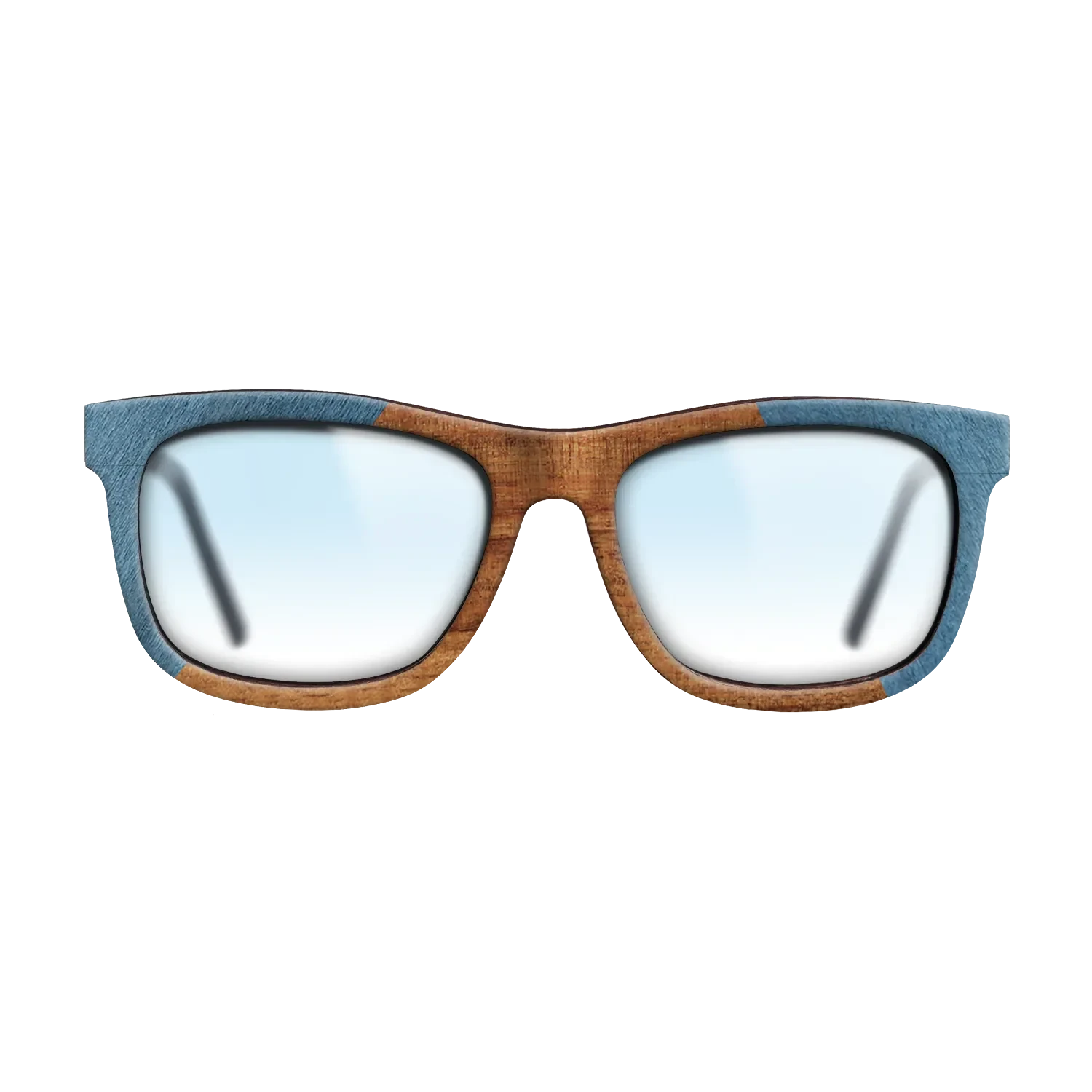 Koa,Poplar Dyed: Blue Denim: Angle Cut - The Hero - Square - SIRIS wood optic