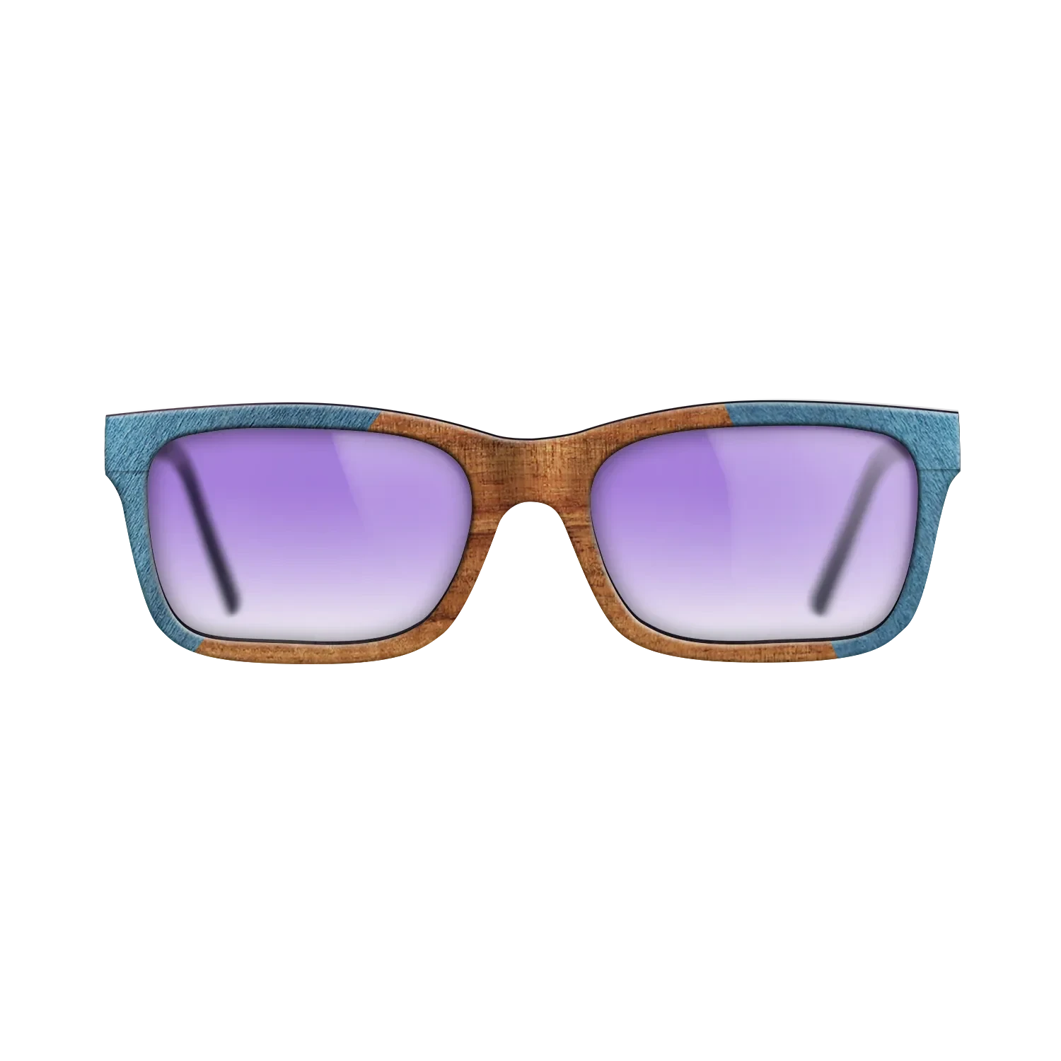 Koa,Poplar Dyed: Blue Denim: Angle Cut - The Sage - Block - SIRIS wood optic
