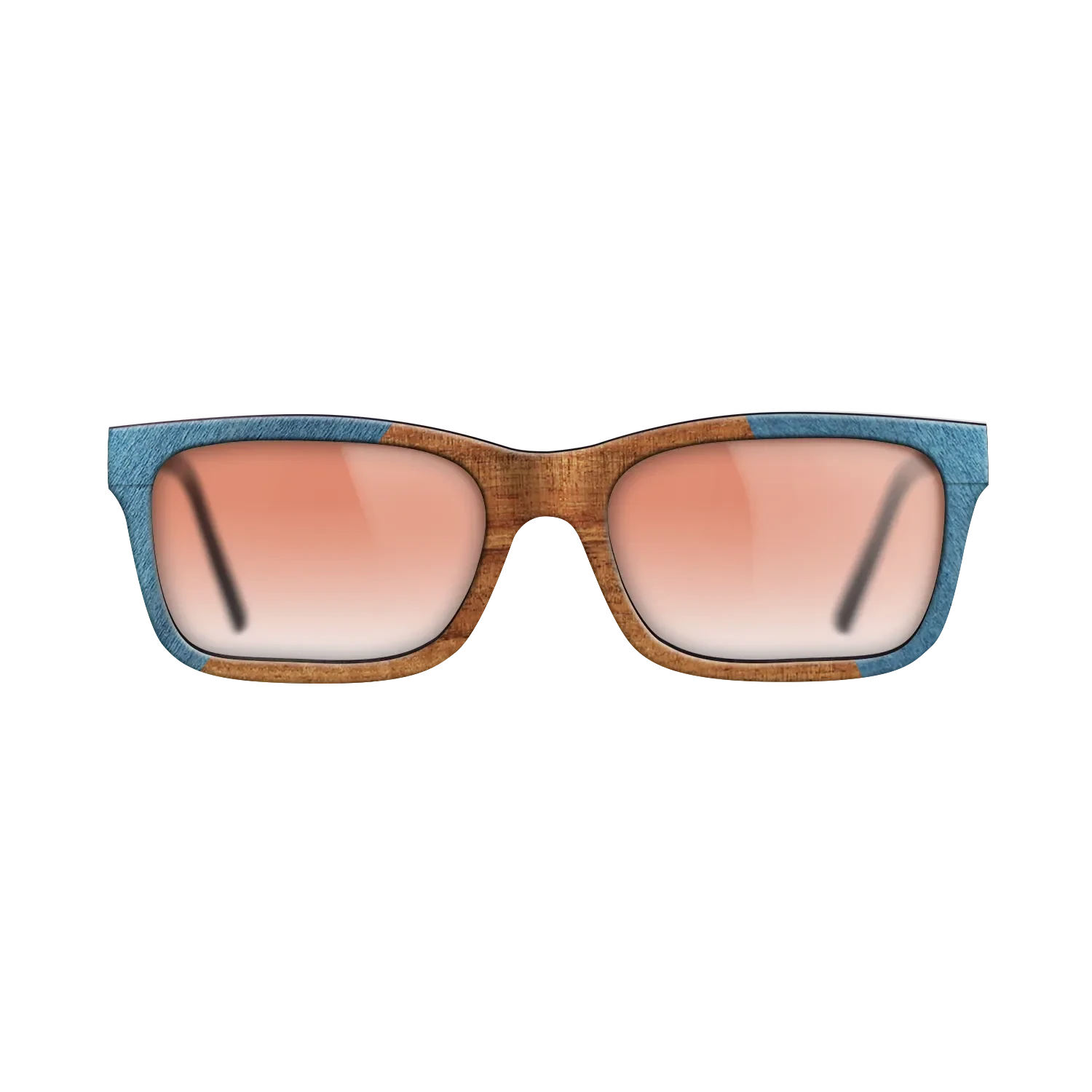 Koa,Poplar Dyed: Blue Denim: Angle Cut - The Sage - Block - SIRIS wood optic