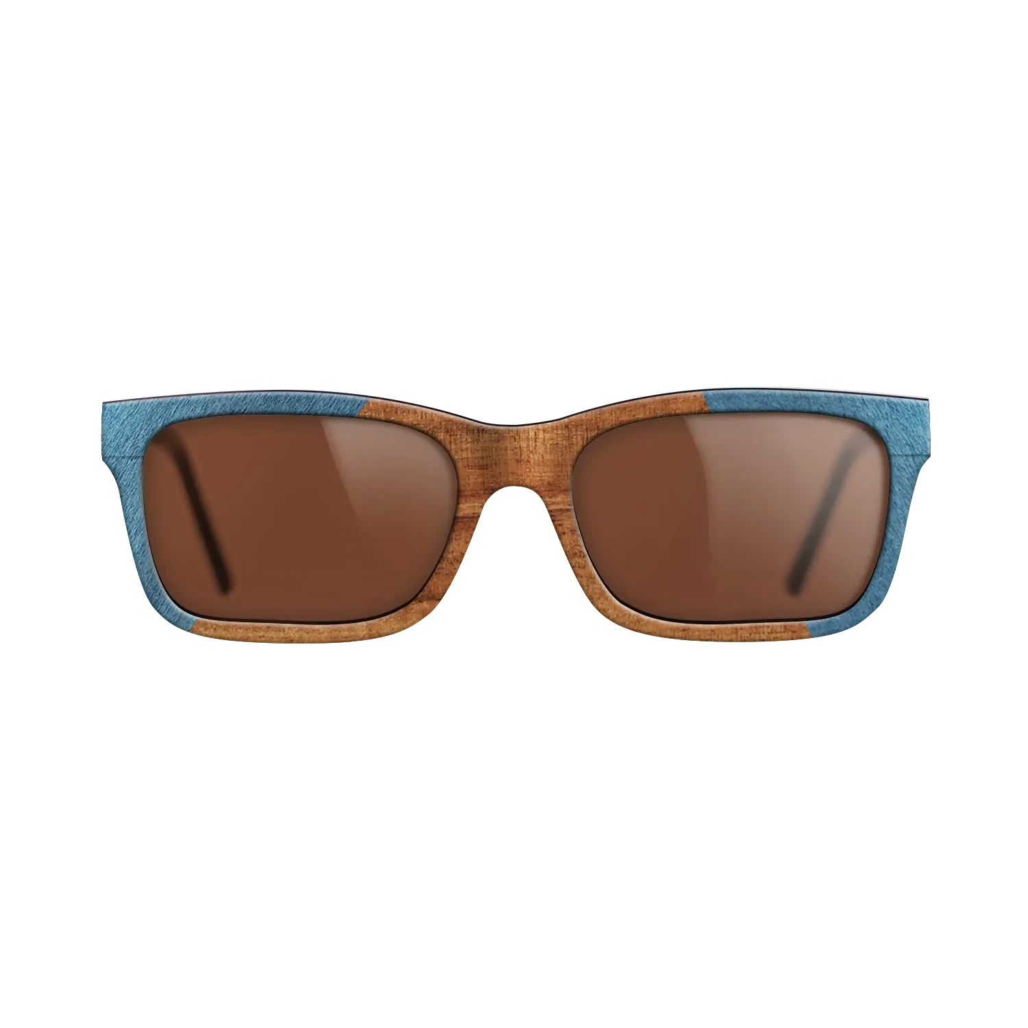 Koa,Poplar Dyed: Blue Denim: Angle Cut - The Sage - Block - SIRIS wood optic