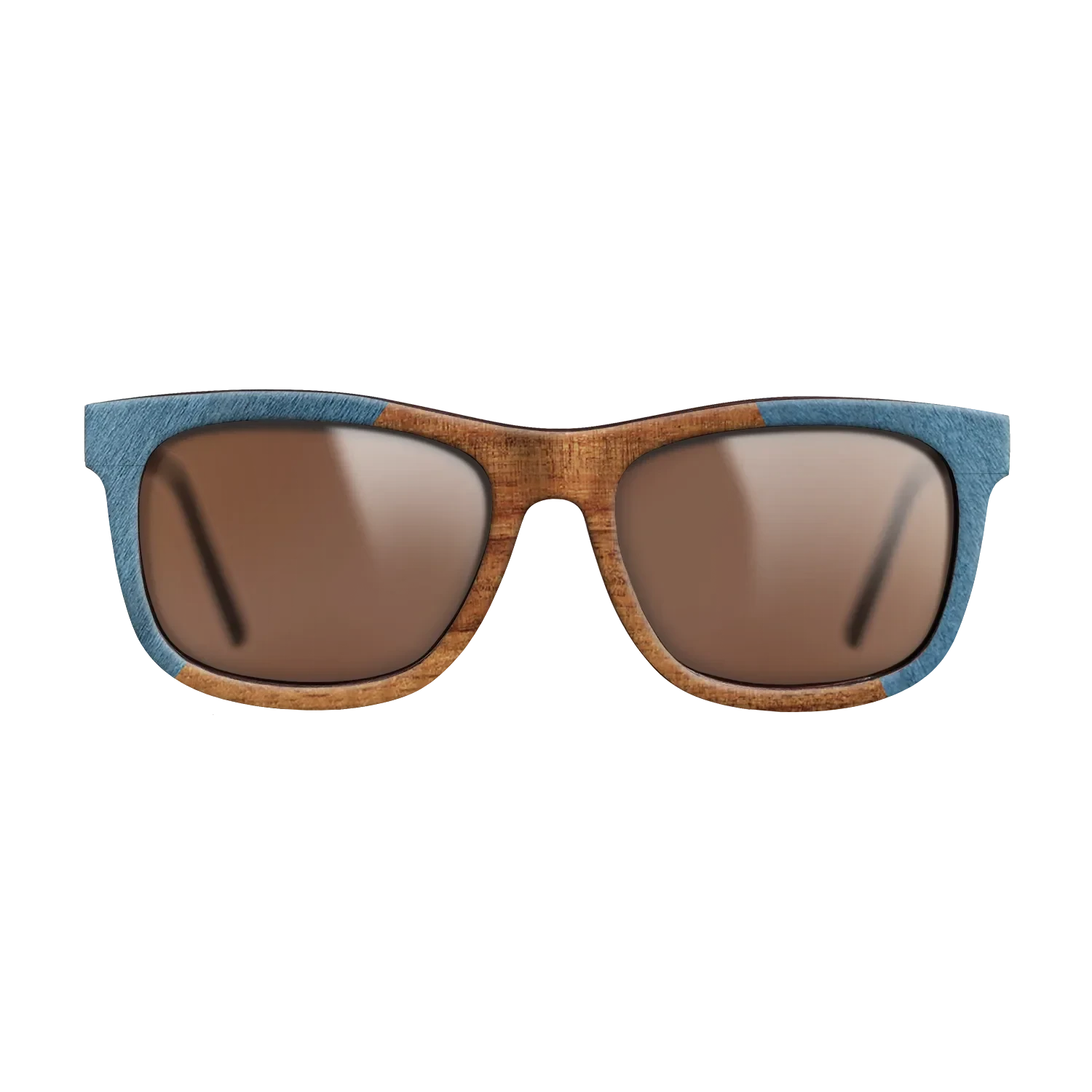 Koa,Poplar Dyed: Blue Denim: Angle Cut - The Hero - Square - SIRIS wood optic