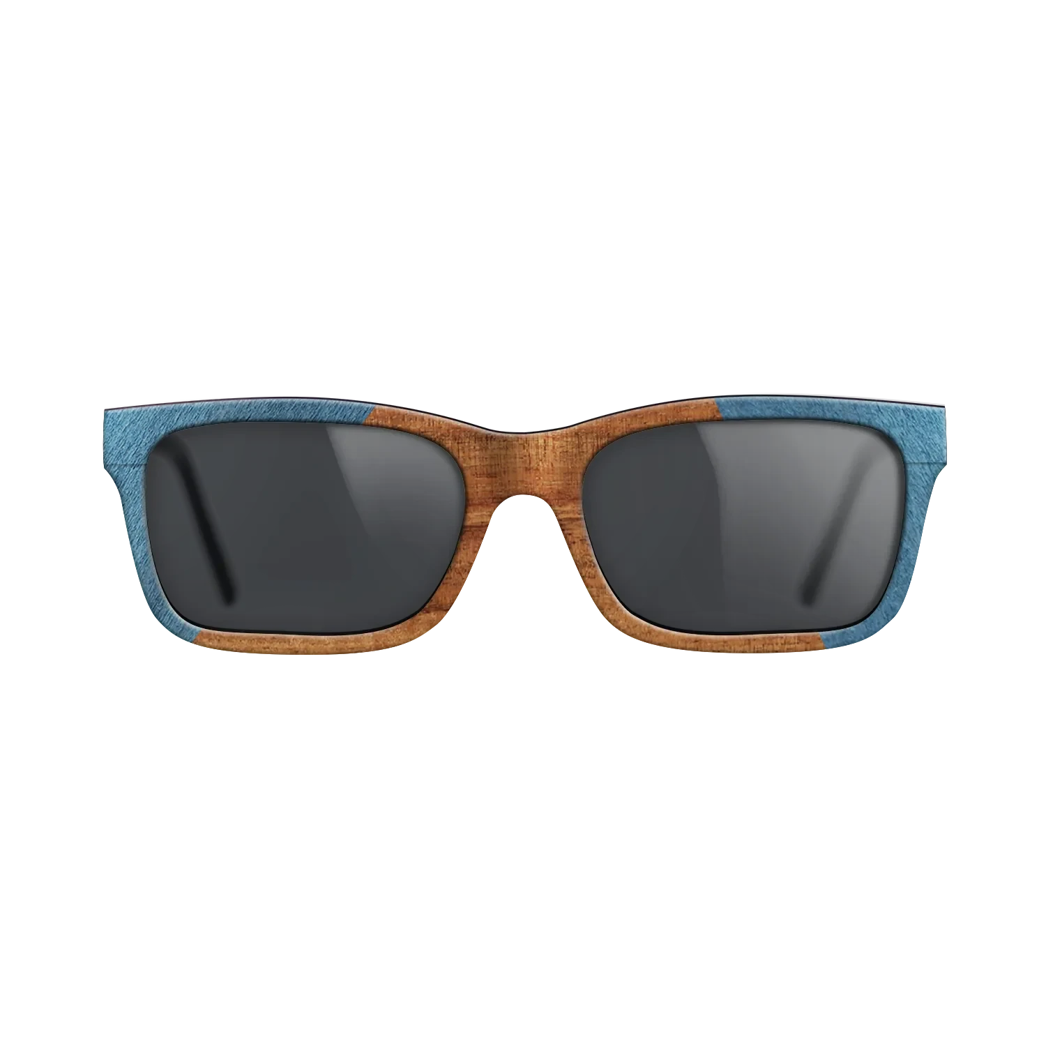 Koa,Poplar Dyed: Blue Denim: Angle Cut - The Sage - Block - SIRIS wood optic