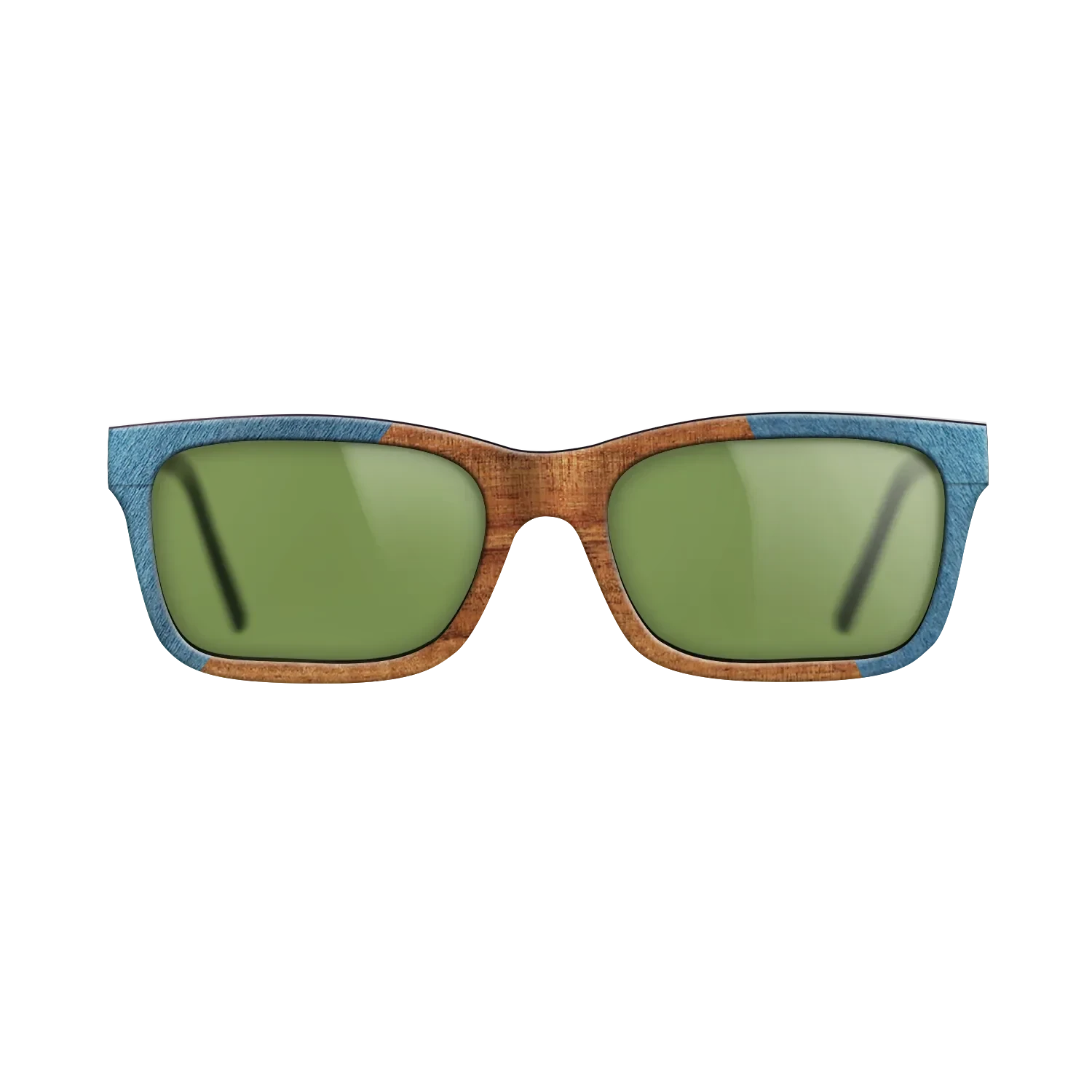 Koa,Poplar Dyed: Blue Denim: Angle Cut - The Sage - Block - SIRIS wood optic
