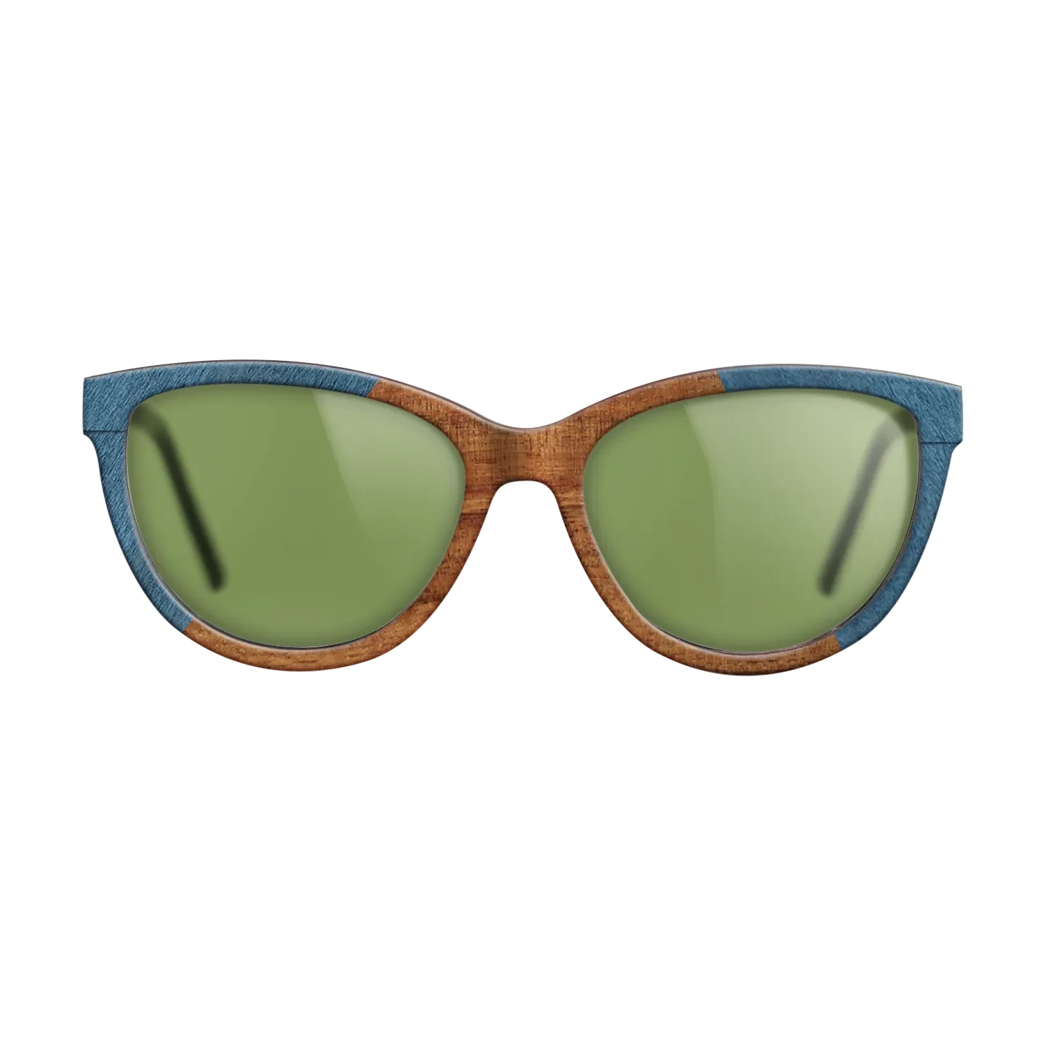 Koa,Poplar Dyed: Blue Denim: Angle Cut - The Maiden - Cat - SIRIS wood optic