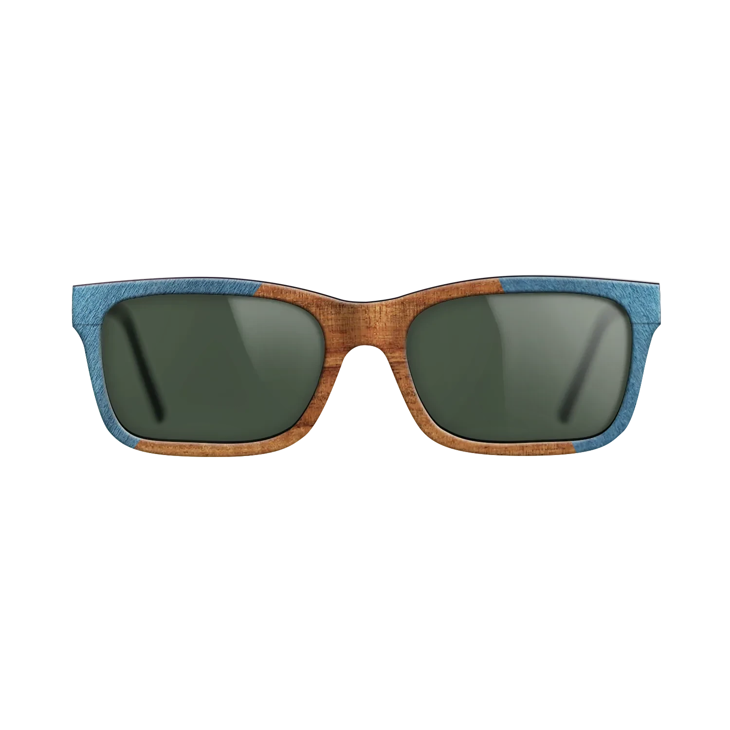 Koa,Poplar Dyed: Blue Denim: Angle Cut - The Sage - Block - SIRIS wood optic