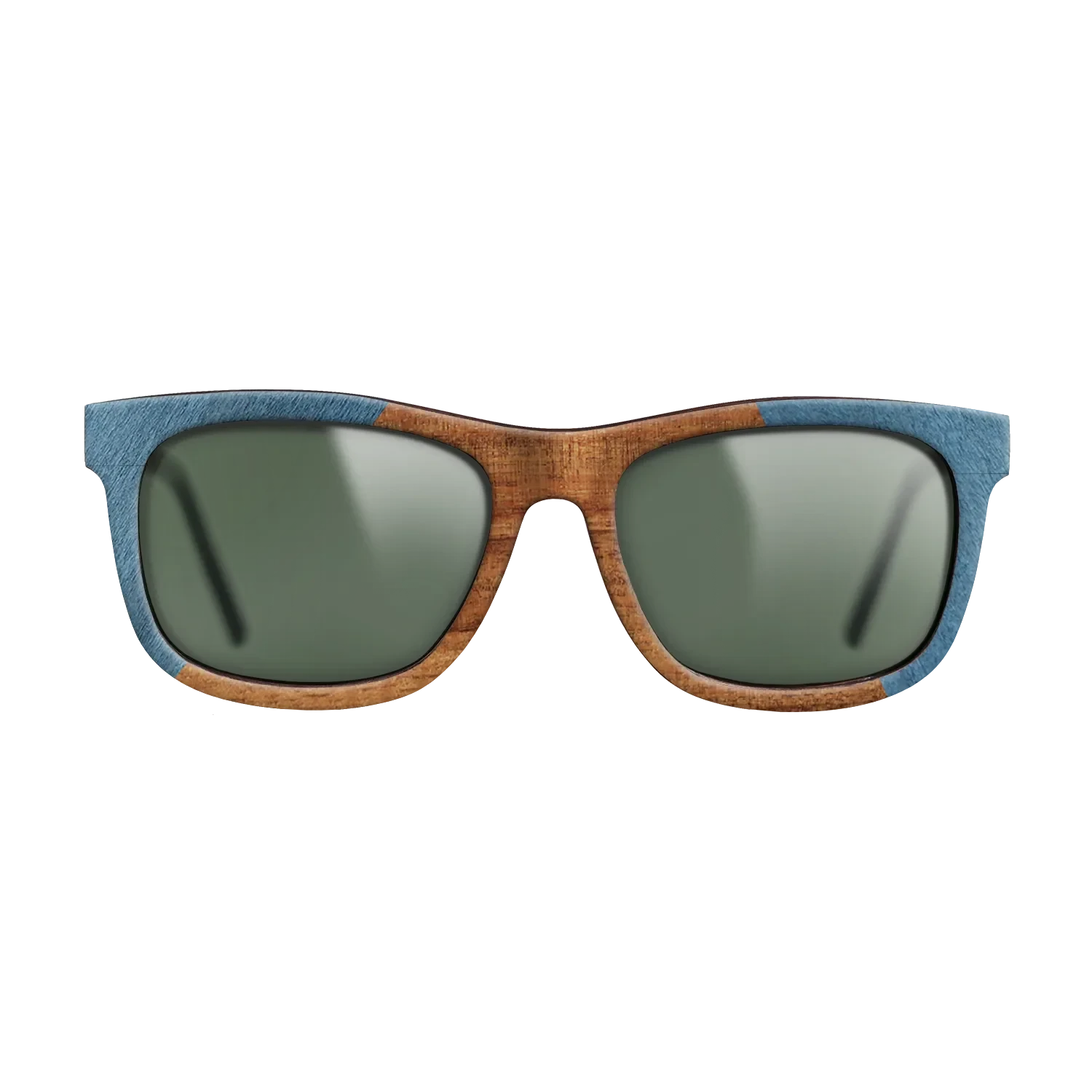 Koa,Poplar Dyed: Blue Denim: Angle Cut - The Hero - Square - SIRIS wood optic