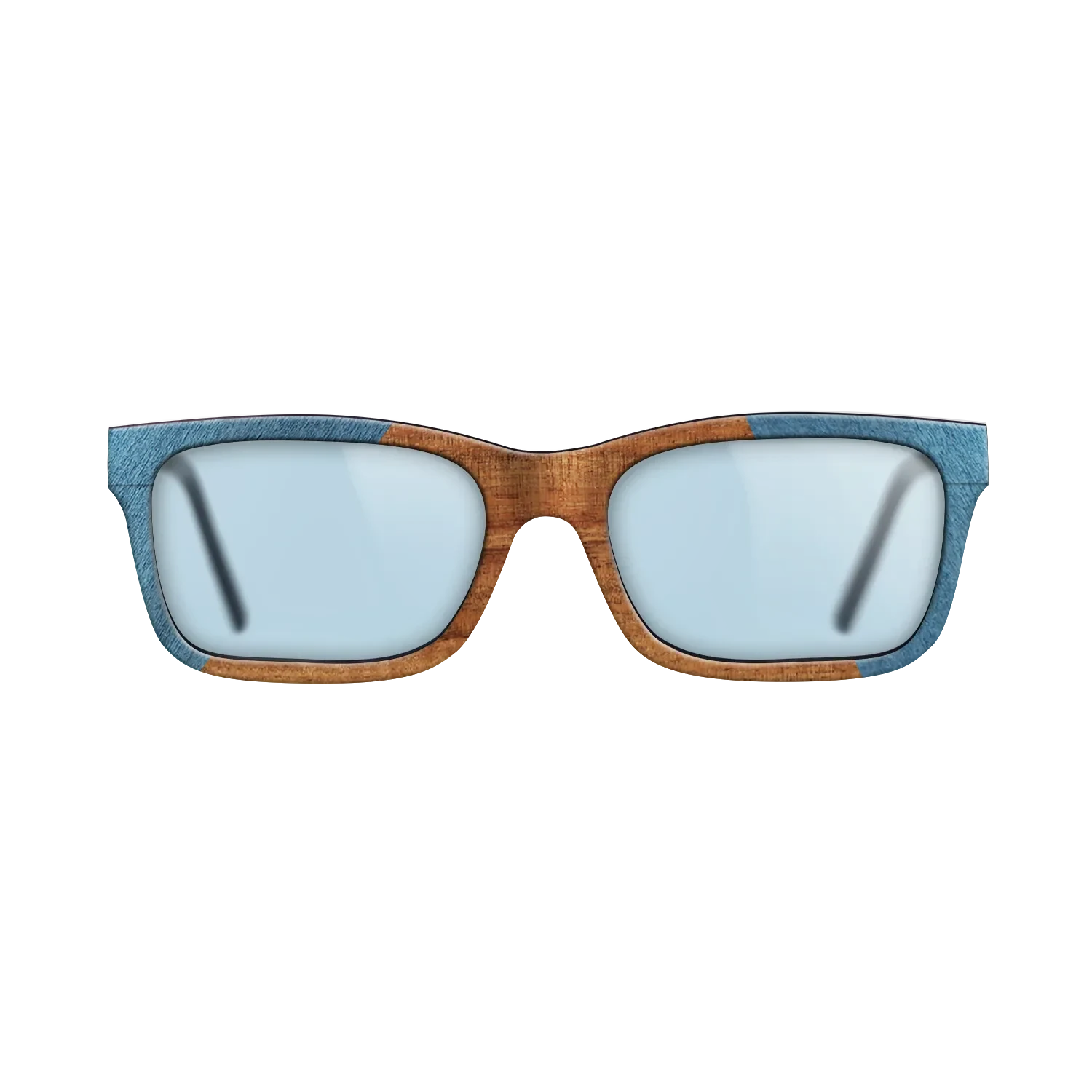 Koa,Poplar Dyed: Blue Denim: Angle Cut - The Sage - Block - SIRIS wood optic