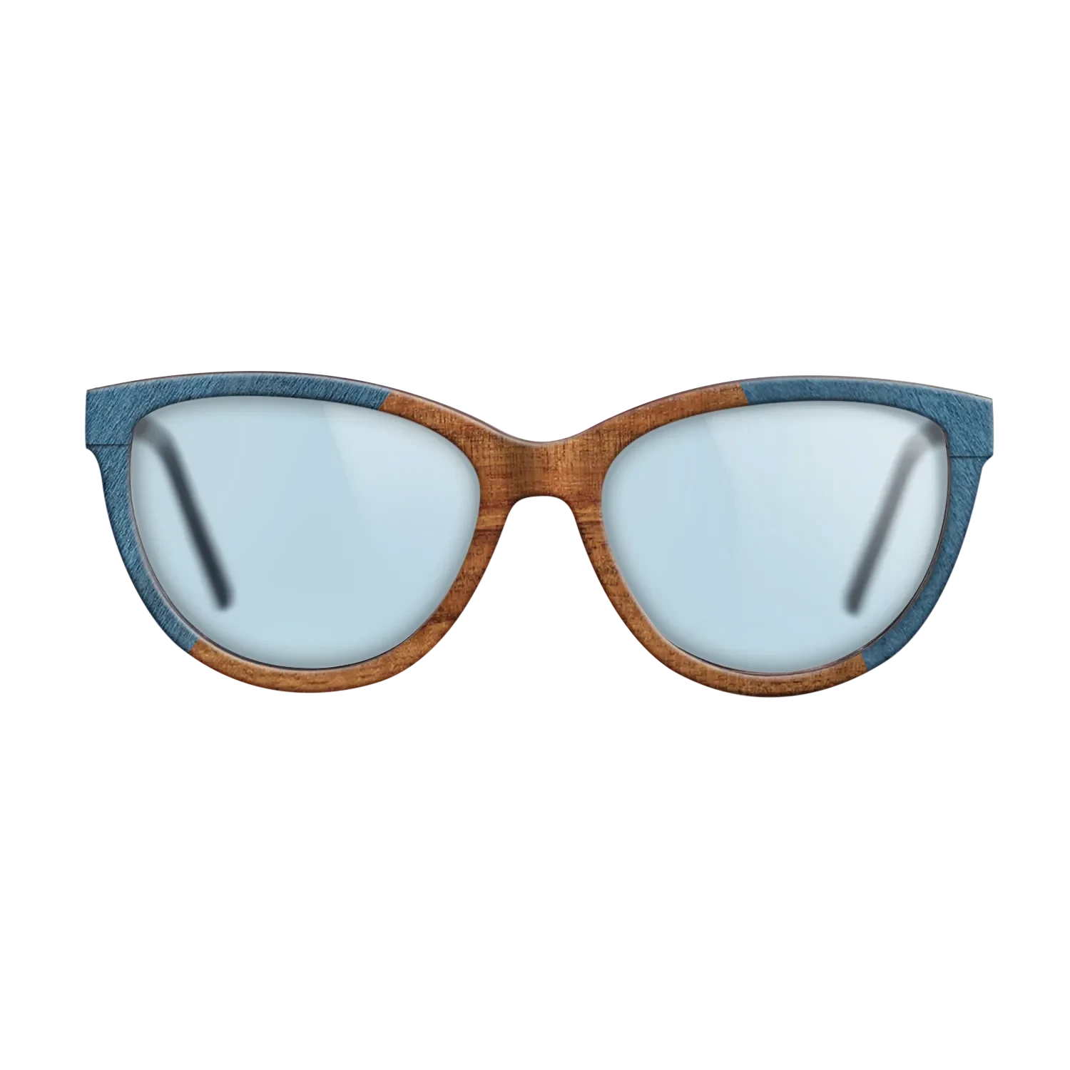 Koa,Poplar Dyed: Blue Denim: Angle Cut - The Maiden - Cat - SIRIS wood optic