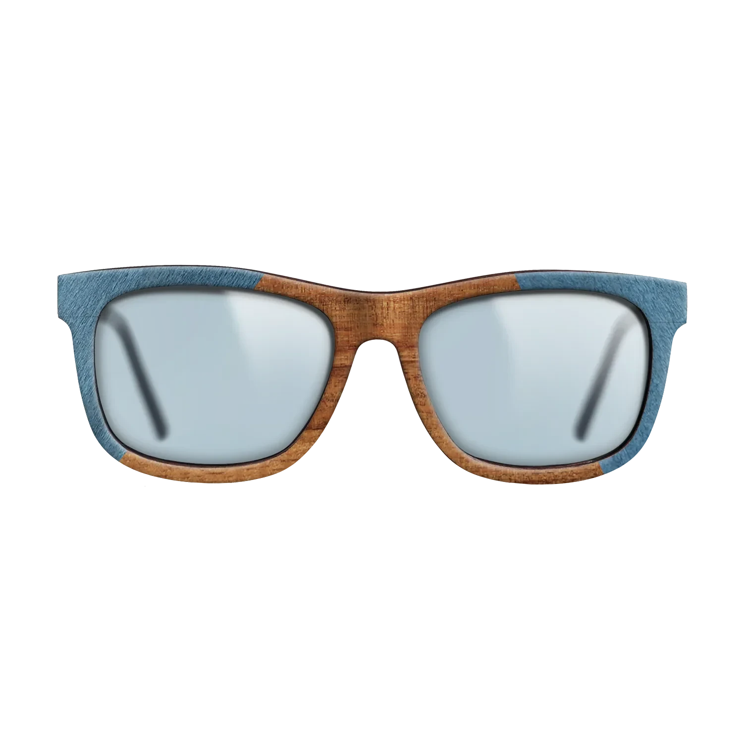 Koa,Poplar Dyed: Blue Denim: Angle Cut - The Hero - Square - SIRIS wood optic