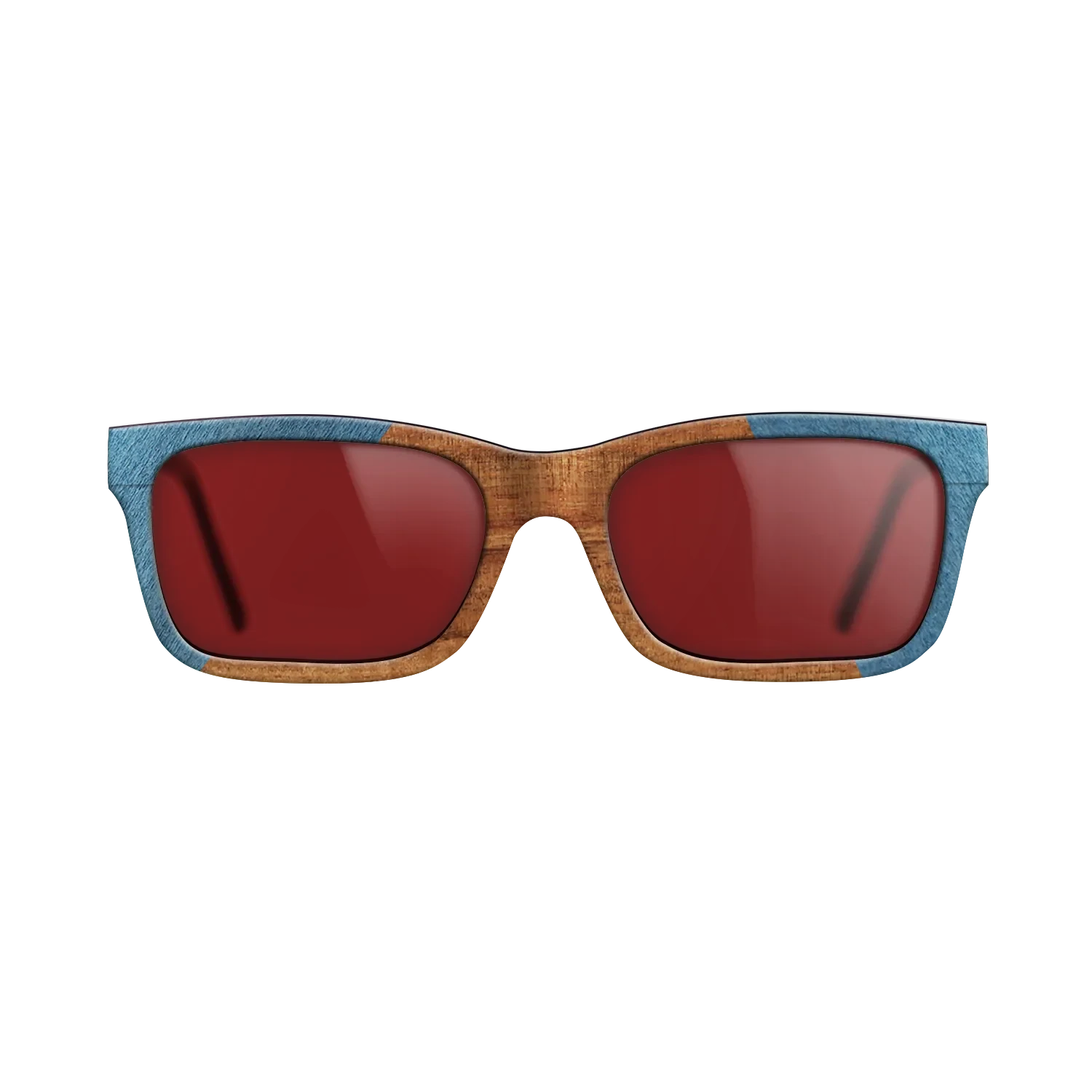 Koa,Poplar Dyed: Blue Denim: Angle Cut - The Sage - Block - SIRIS wood optic