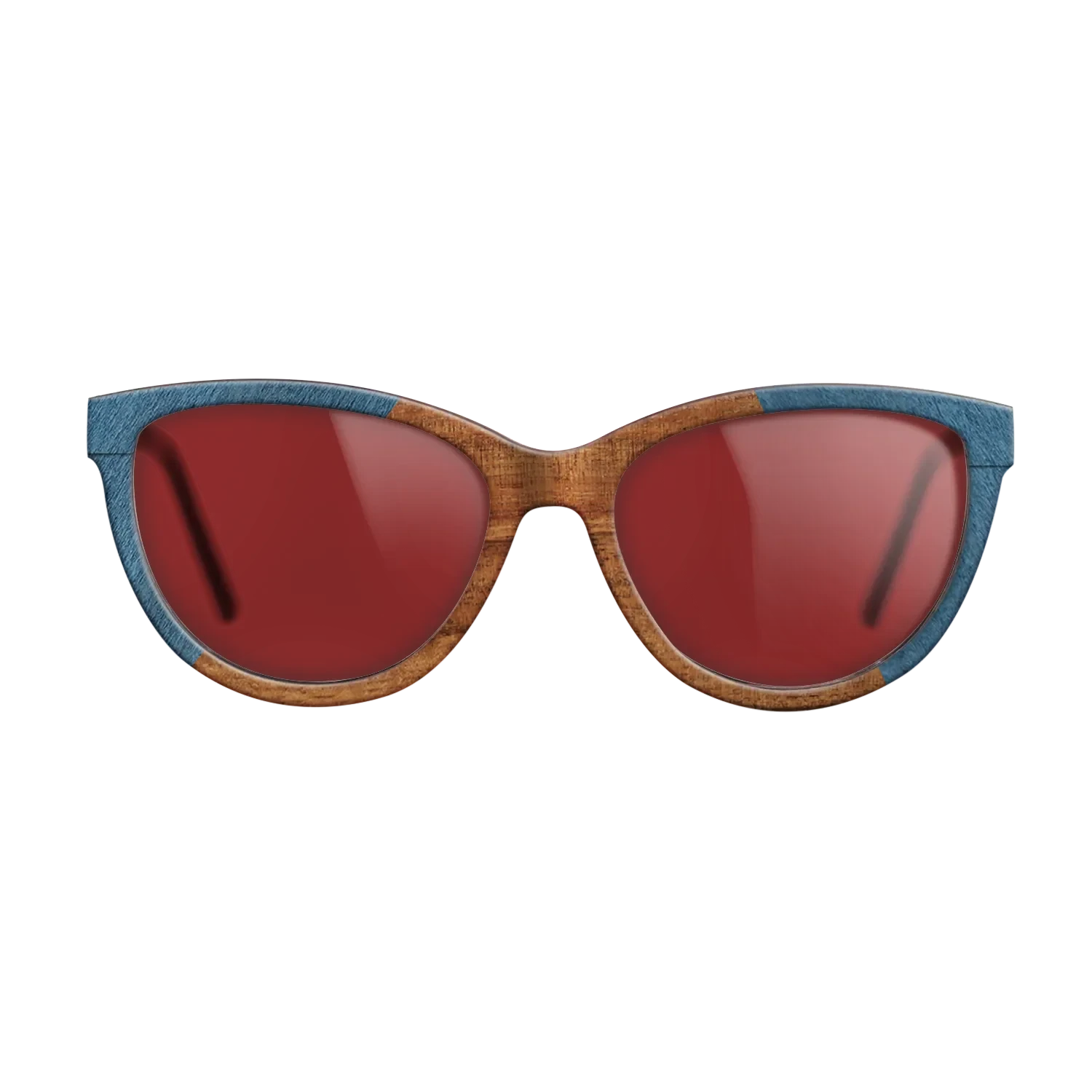 Koa,Poplar Dyed: Blue Denim: Angle Cut - The Maiden - Cat - SIRIS wood optic
