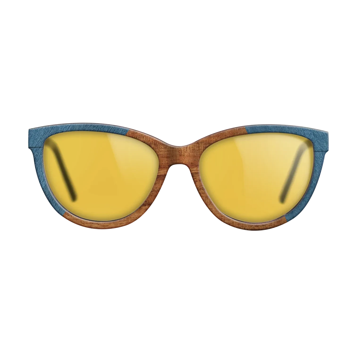 Koa,Poplar Dyed: Blue Denim: Angle Cut - The Maiden - Cat - SIRIS wood optic