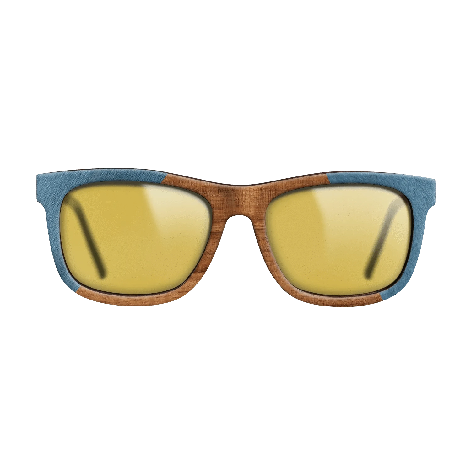 Koa,Poplar Dyed: Blue Denim: Angle Cut - The Hero - Square - SIRIS wood optic