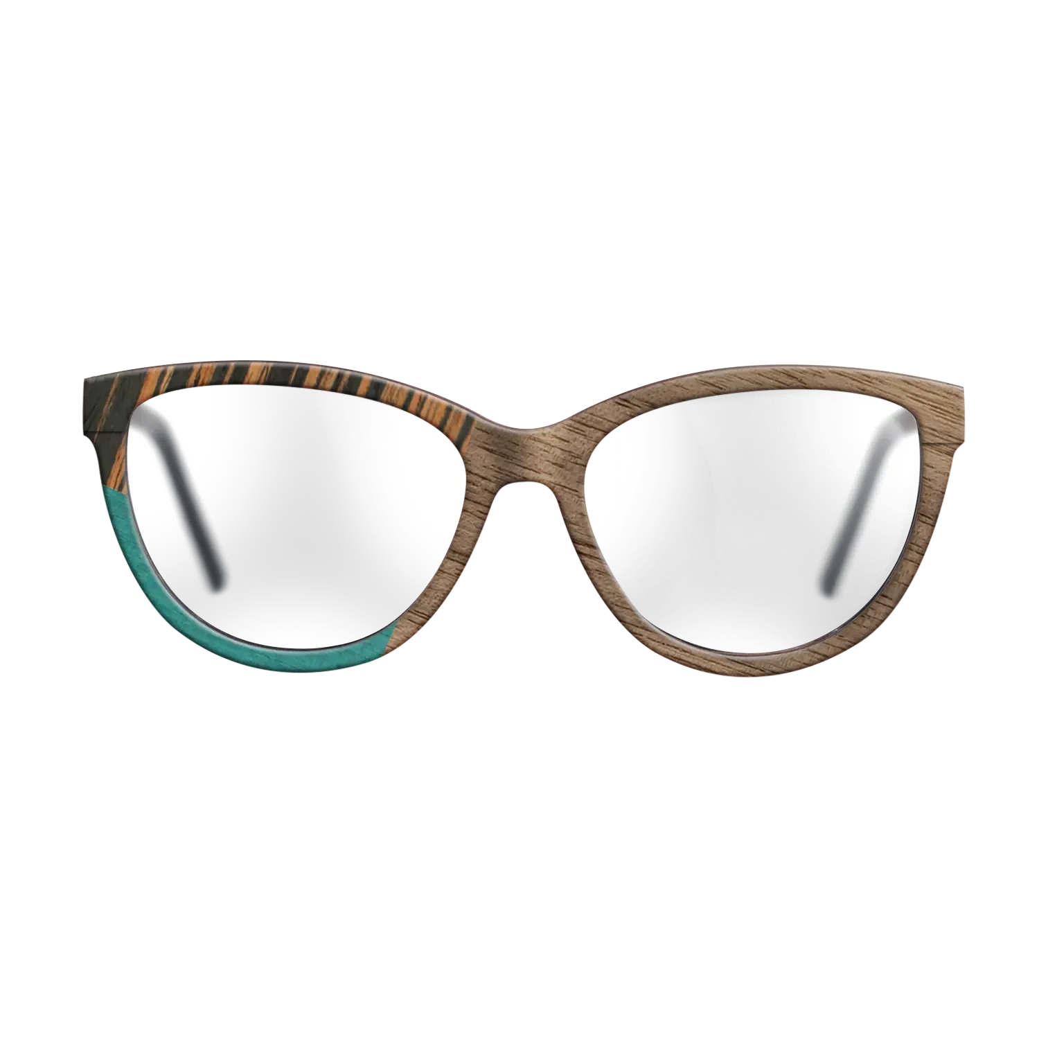 Walnut: Straight Grain,Fumed Oak,Italian Ebony,Poplar Dyed: Turquoise: Geometric - The Maiden - Cat - SIRIS wood optic