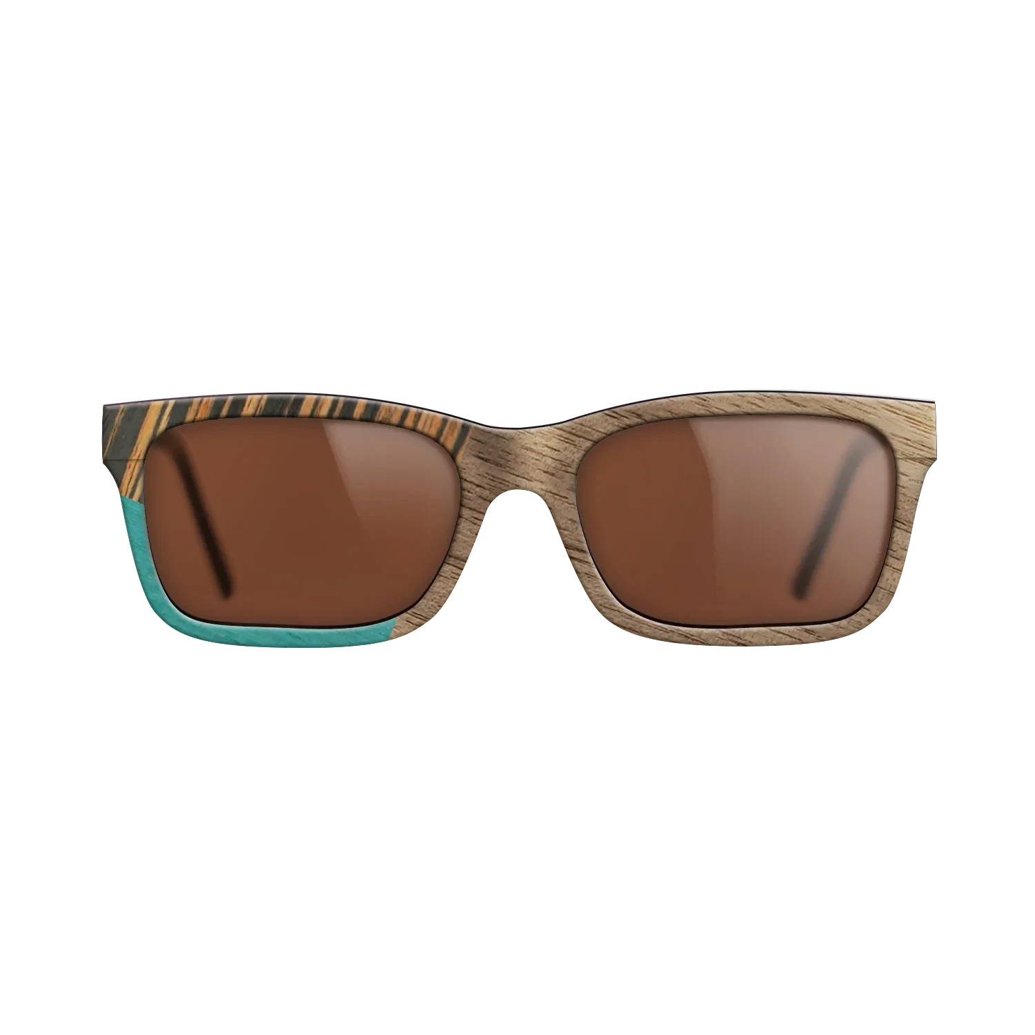 Walnut: Straight Grain,Fumed Oak,Italian Ebony,Poplar Dyed: Turquoise: Geometric - The Sage - Block - SIRIS wood optic