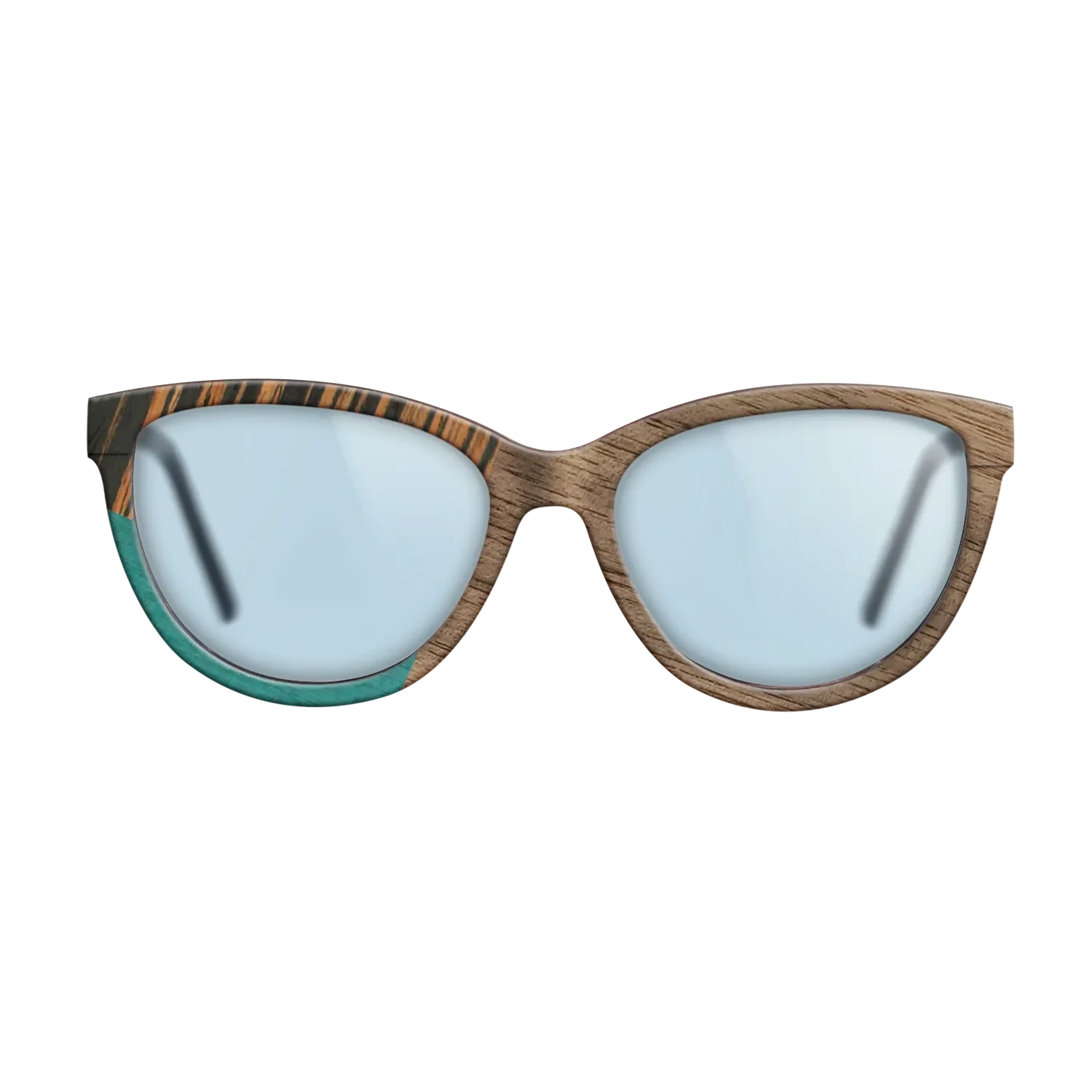 Walnut: Straight Grain,Fumed Oak,Italian Ebony,Poplar Dyed: Turquoise: Geometric - The Maiden - Cat - SIRIS wood optic