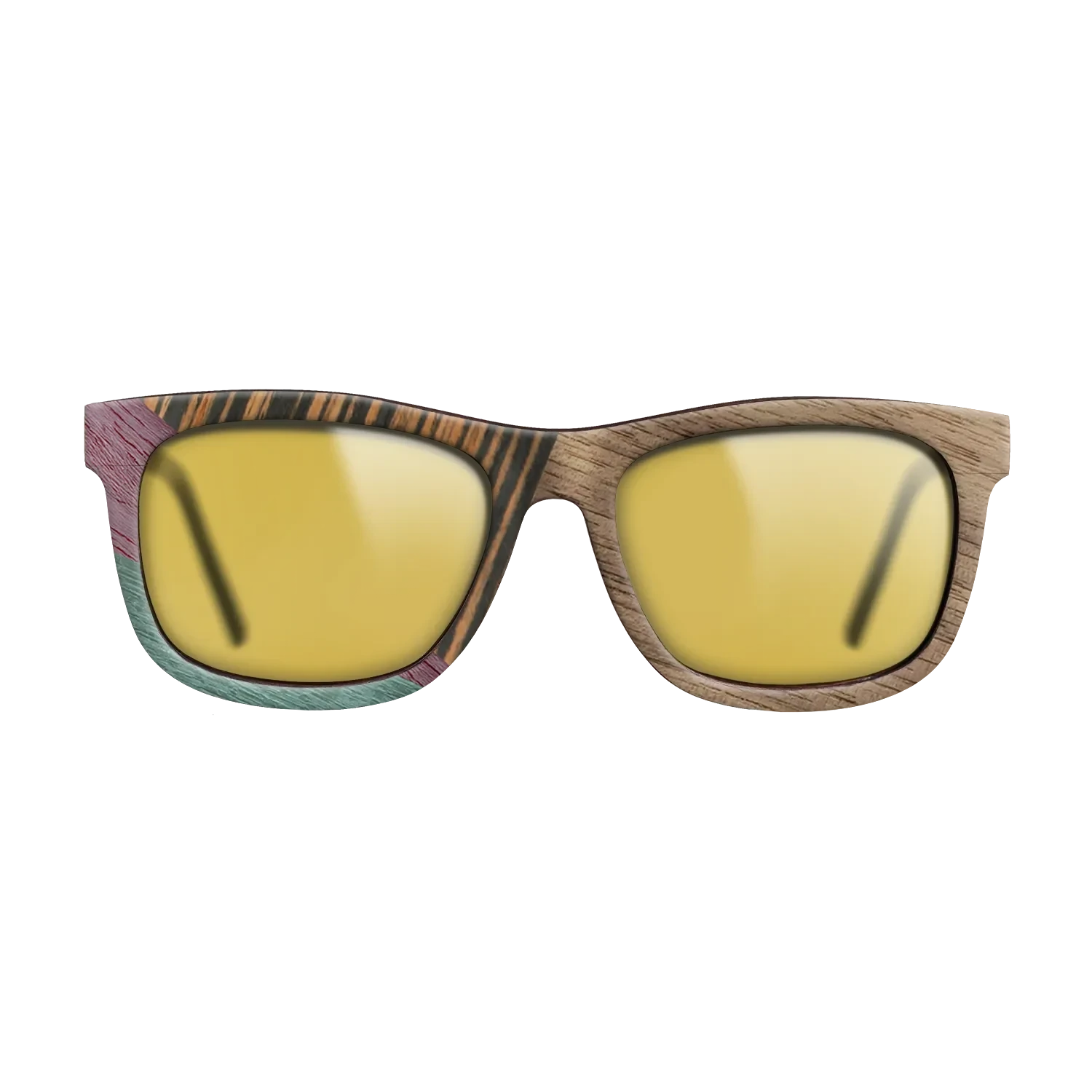 Walnut: Straight Grain,Italian Ebony,Poplar Dyed: Purple,Poplar Dyed: Turquoise,Fumed Oak: Geometric - The Hero - Square - SIRIS wood optic