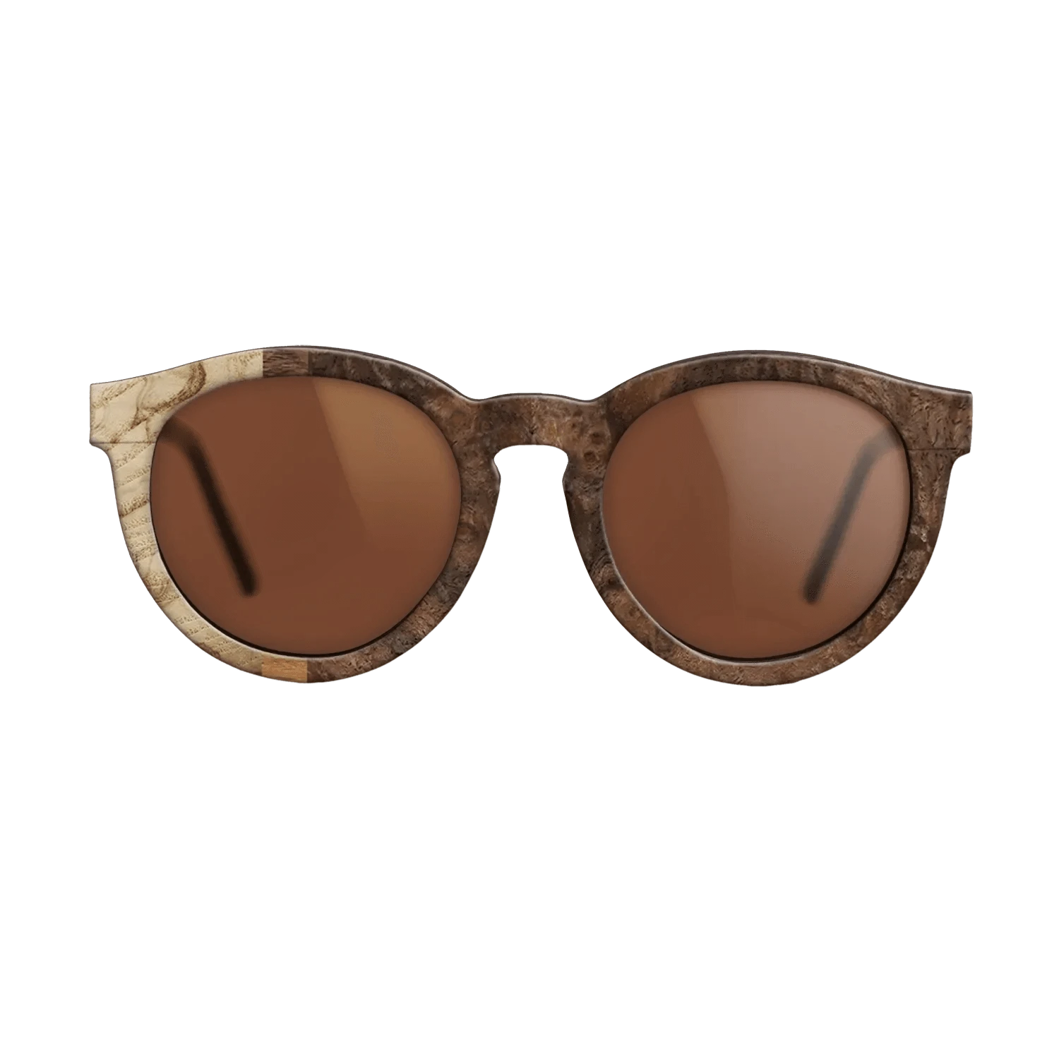Walnut Burl,Olive Burl,Ziricote Light Quartered: Patch - The Rebel - Round - 774 - SIRIS wood optic