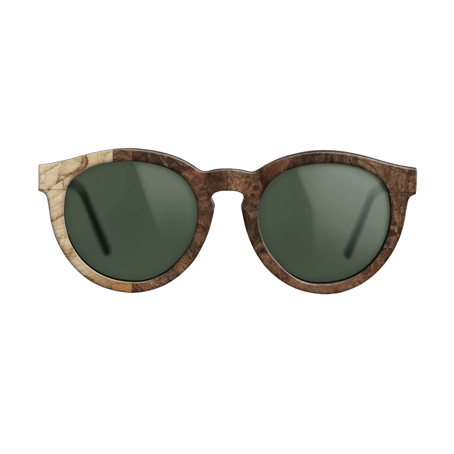 Walnut Burl,Olive Burl,Ziricote Light Quartered: Patch - The Rebel - Round - 774 - SIRIS wood optic