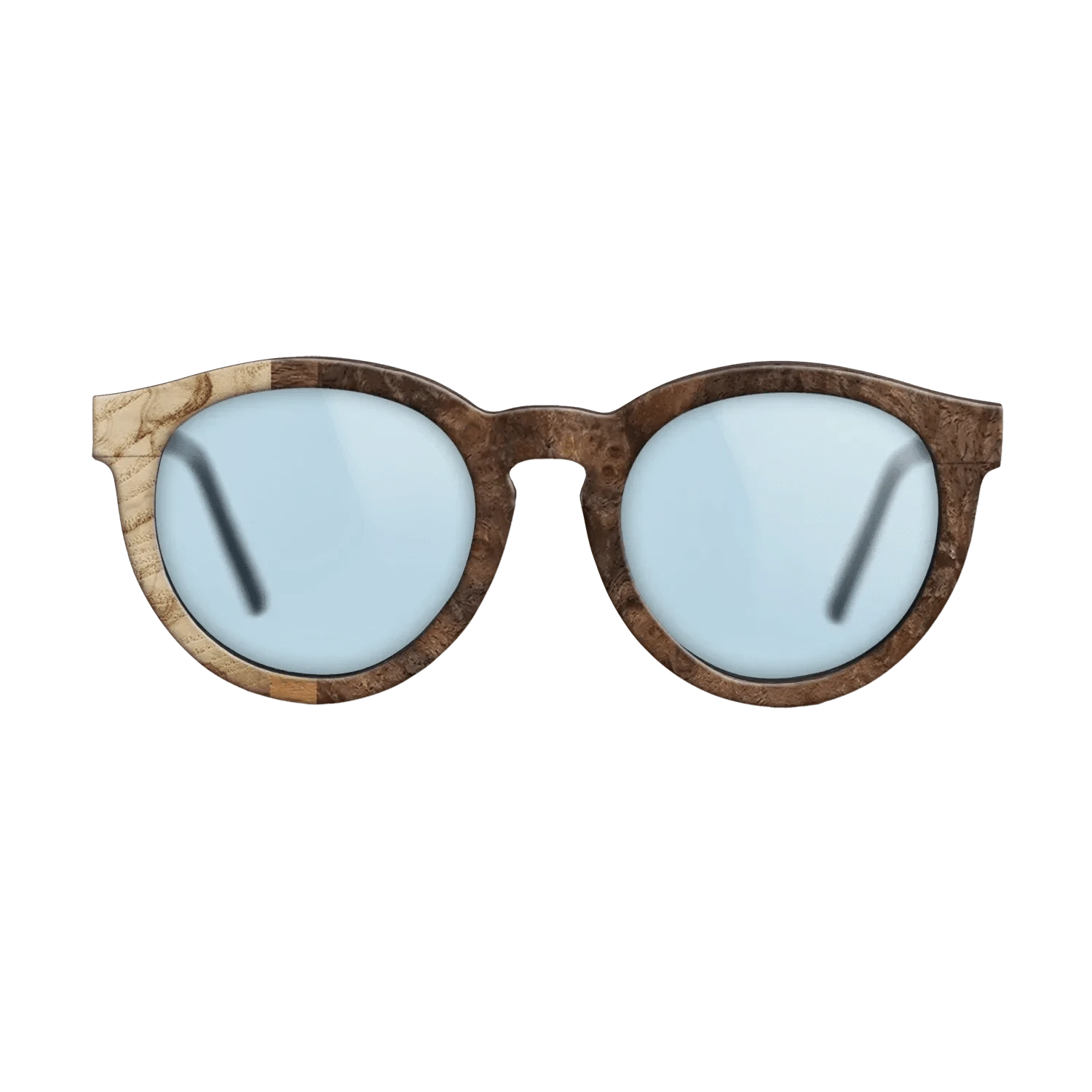 Walnut Burl,Olive Burl,Ziricote Light Quartered: Patch - The Rebel - Round - 774 - SIRIS wood optic