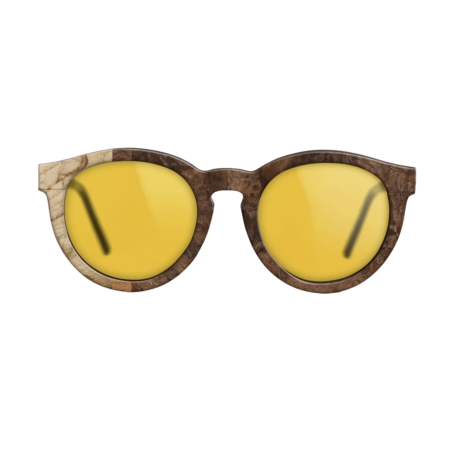 Walnut Burl,Olive Burl,Ziricote Light Quartered: Patch - The Rebel - Round - 774 - SIRIS wood optic