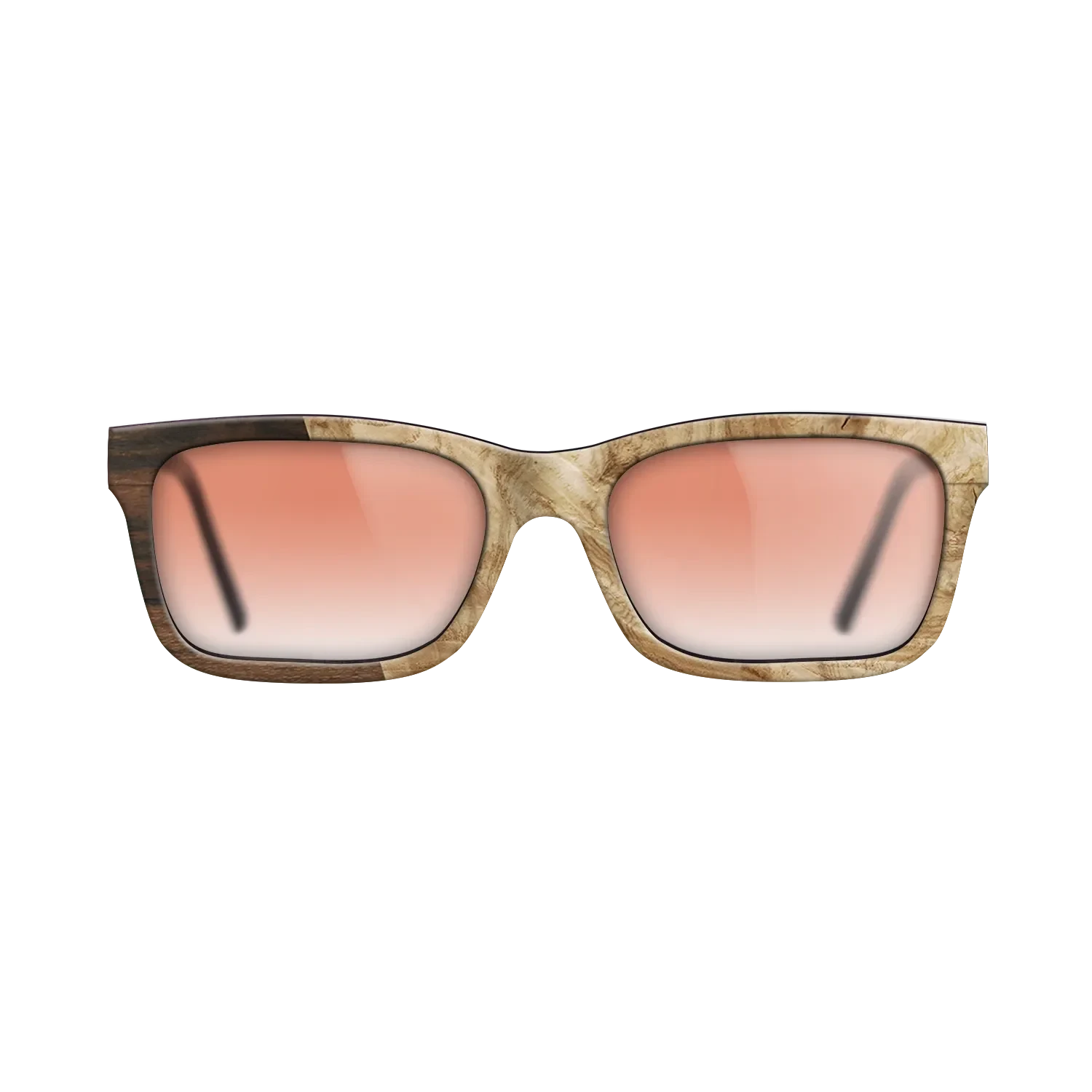 Santos Rosewood Dark,Ziricote Dark Quartered,Olive Burl,Walnut Claro Light: Angle Cut - The Sage - Rectangle - SIRIS wood optic