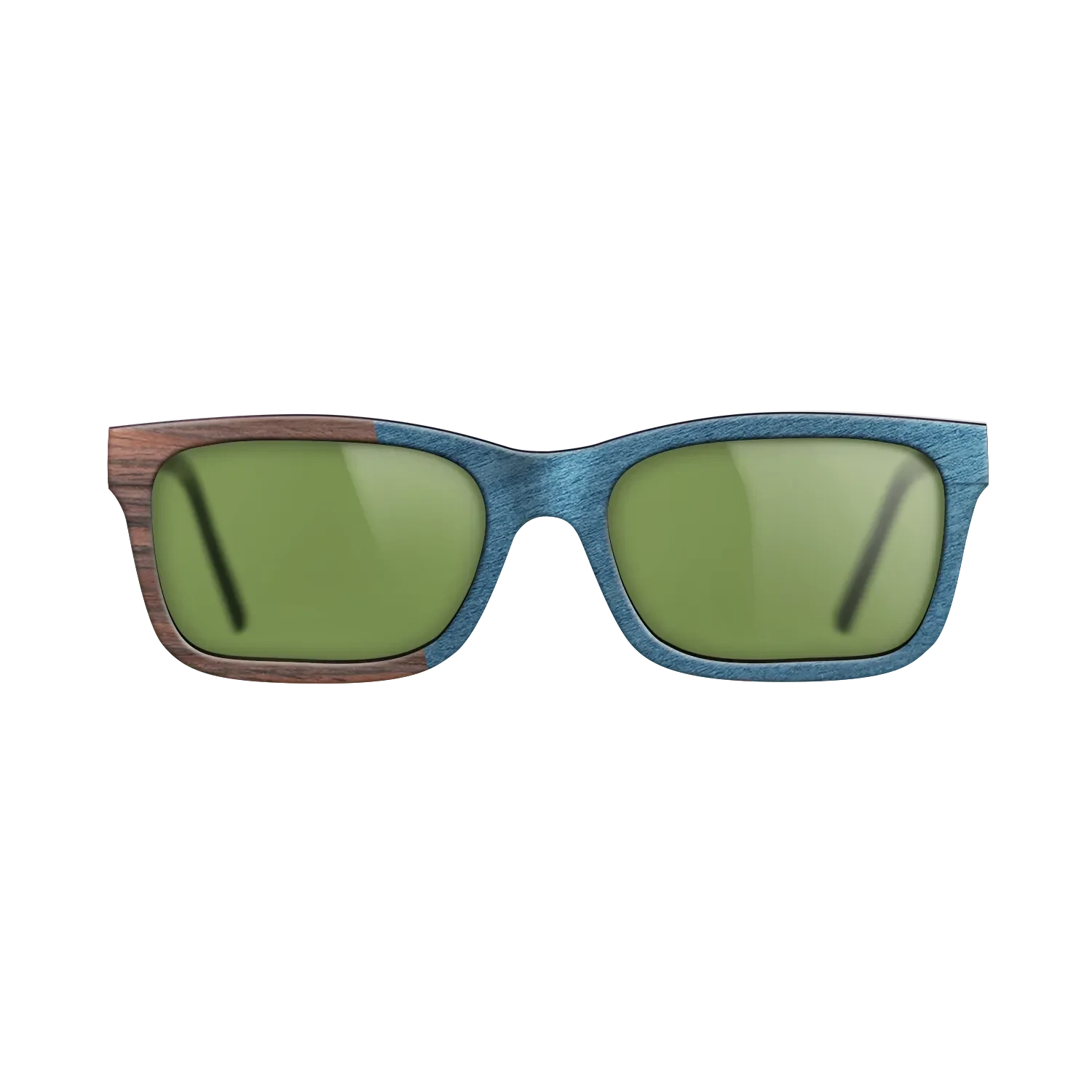 Olive Burl,Rosewood Reconstituted,Poplar Dyed: Blue Denim,Ziricote Dark Quartered: Angle Cut - The Sage - Rectangle - SIRIS wood optic