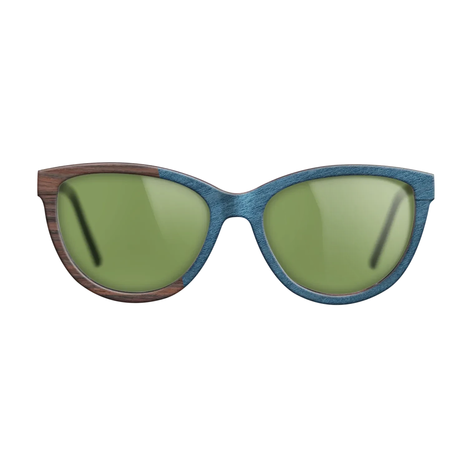 Olive Burl,Rosewood Reconstituted,Poplar Dyed: Blue Denim,Ziricote Dark Quartered: Angle Cut - The Maiden - Cat - SIRIS wood optic