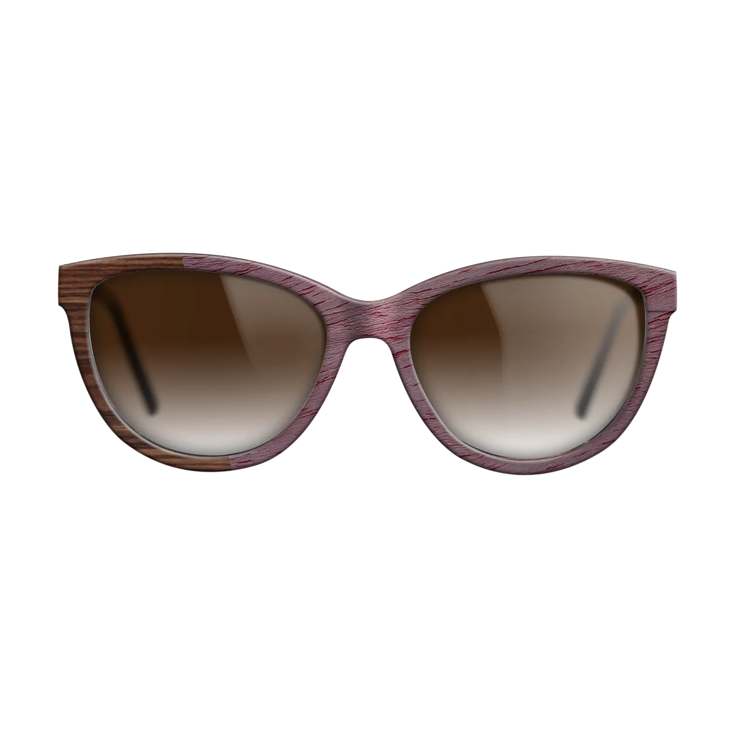 Walnut Claro Dark,Purpleheart,Santos Rosewood Dark: Angle Cut - The Maiden - Cat - SIRIS wood optic