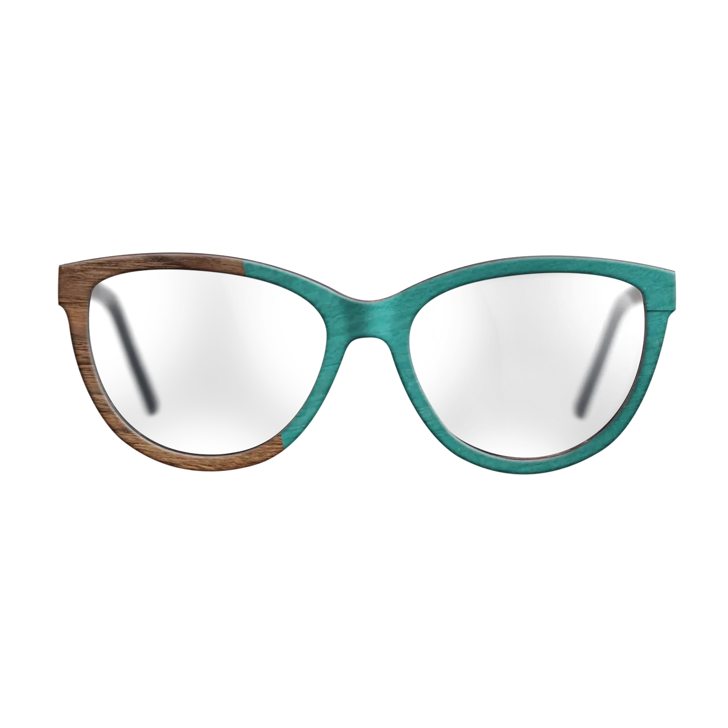 Louro Preto,Walnut Claro Light,Poplar Dyed: Turquoise: Angle Cut - The Maiden - Cat - SIRIS wood optic