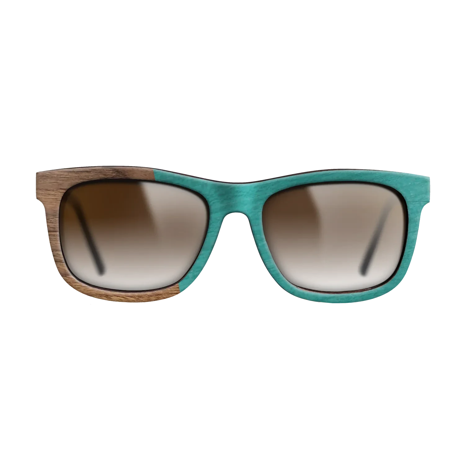 Louro Preto,Walnut Claro Light,Poplar Dyed: Turquoise: Angle Cut - The Hero - Square - SIRIS wood optic