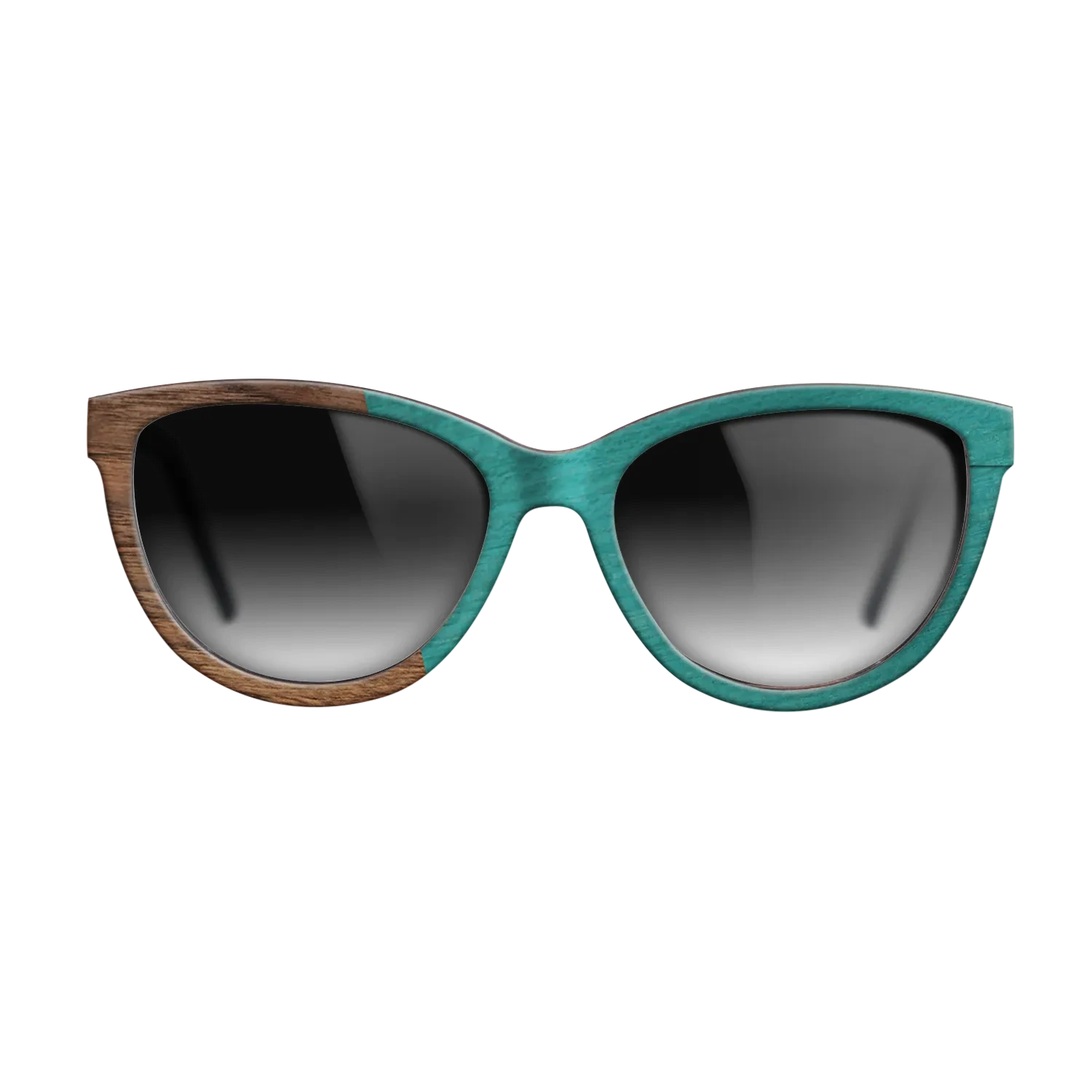 Louro Preto,Walnut Claro Light,Poplar Dyed: Turquoise: Angle Cut - The Maiden - Cat - SIRIS wood optic