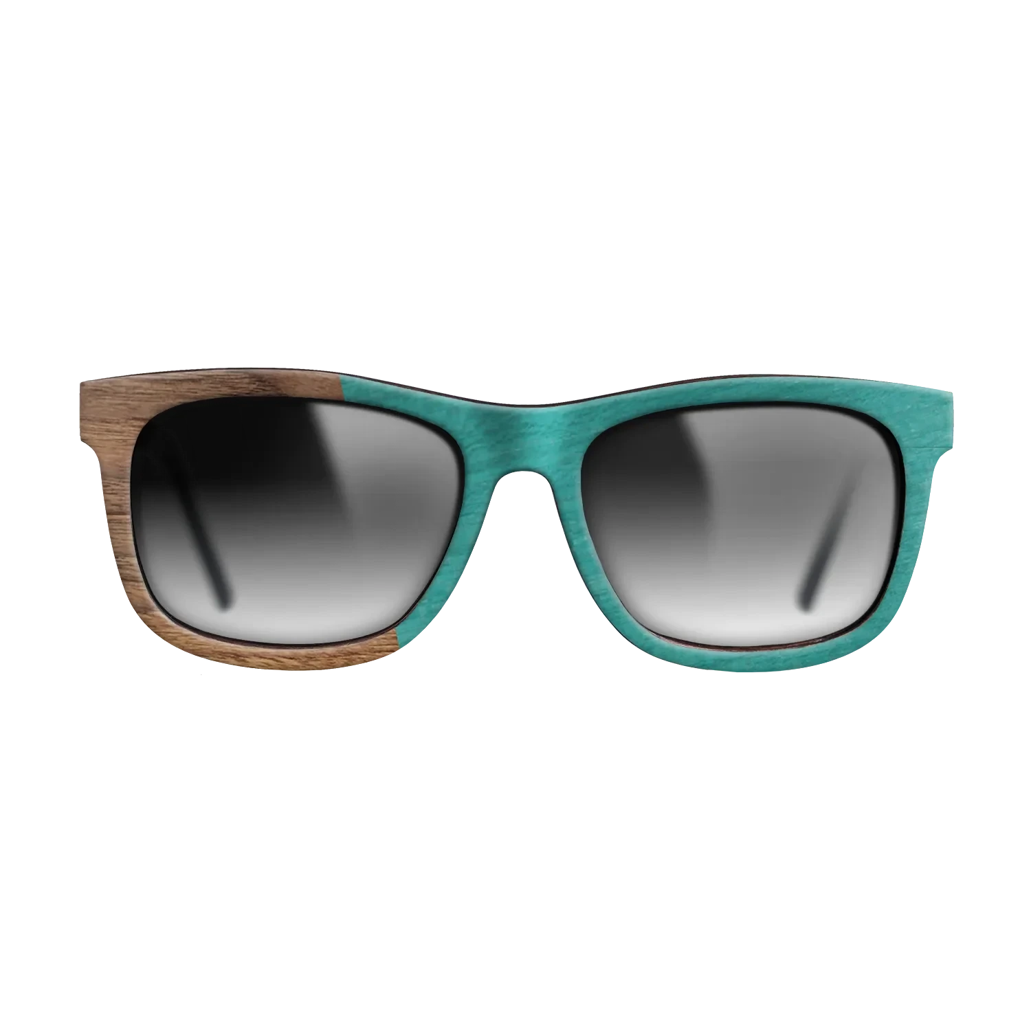 Louro Preto,Walnut Claro Light,Poplar Dyed: Turquoise: Angle Cut - The Hero - Square - SIRIS wood optic