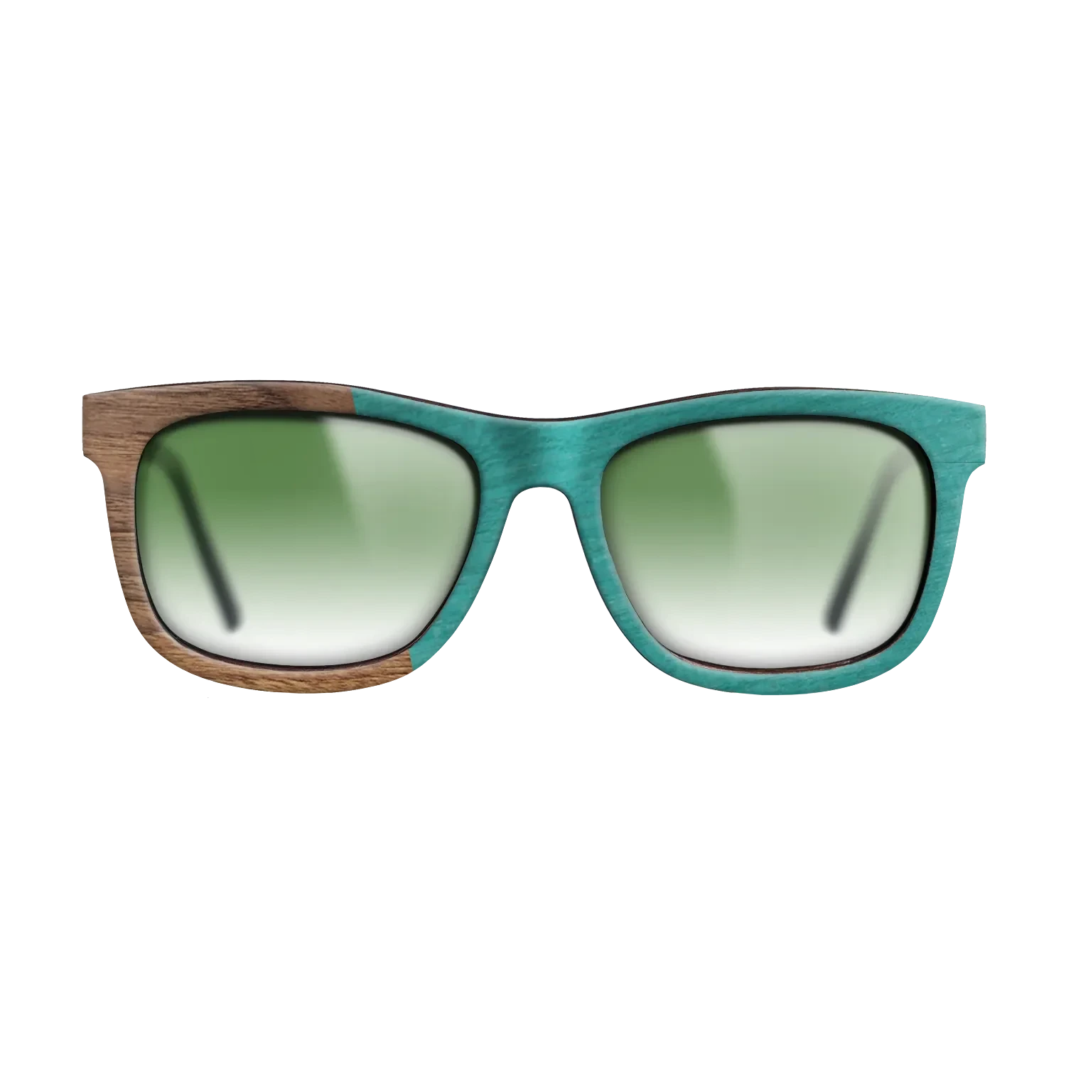 Louro Preto,Walnut Claro Light,Poplar Dyed: Turquoise: Angle Cut - The Hero - Square - SIRIS wood optic
