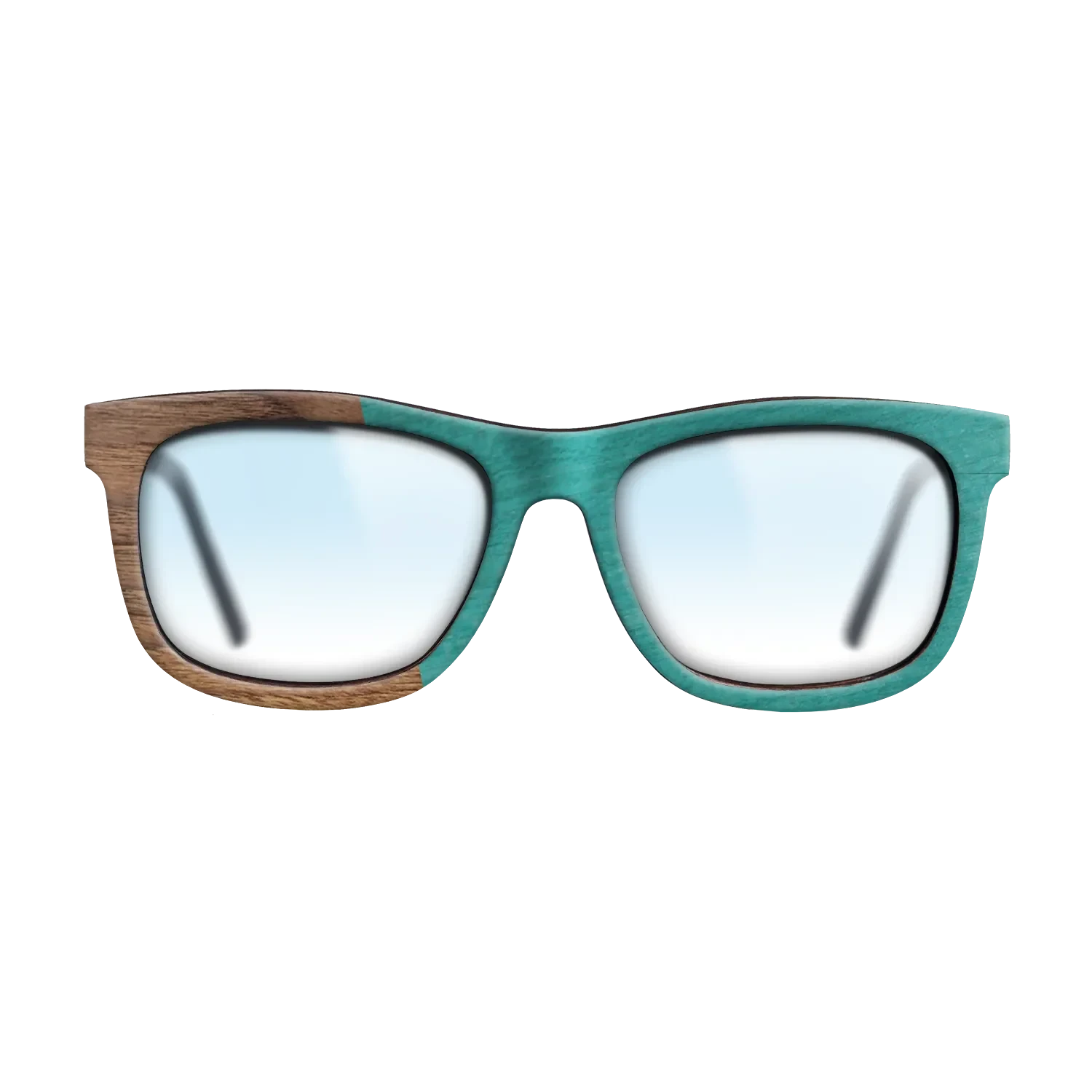 Louro Preto,Walnut Claro Light,Poplar Dyed: Turquoise: Angle Cut - The Hero - Square - SIRIS wood optic