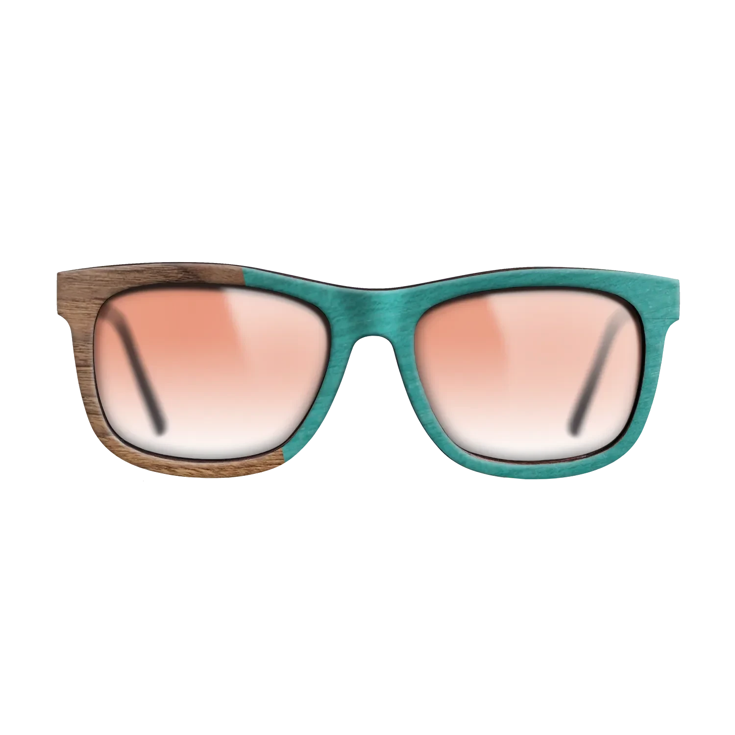 Louro Preto,Walnut Claro Light,Poplar Dyed: Turquoise: Angle Cut - The Hero - Square - SIRIS wood optic