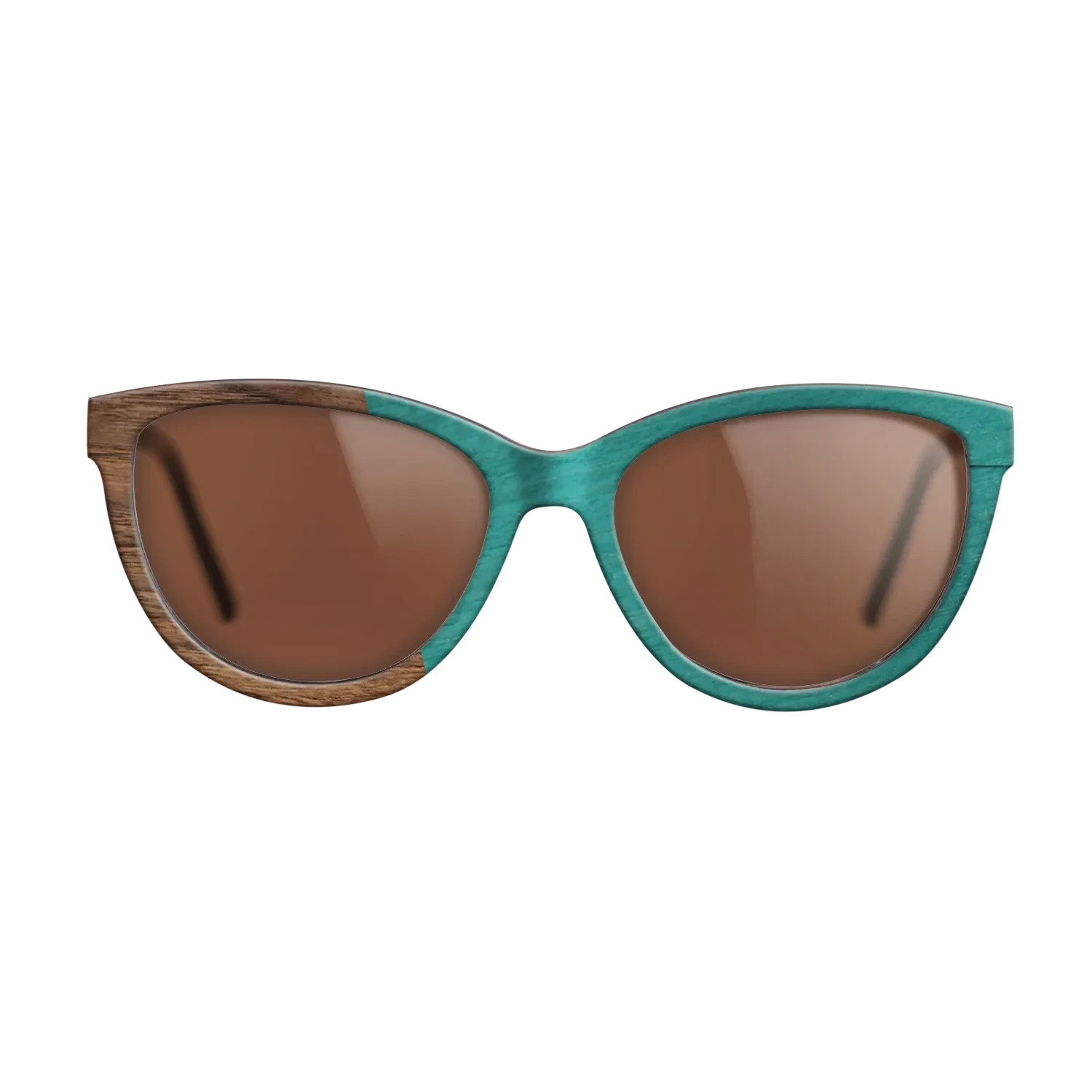 Louro Preto,Walnut Claro Light,Poplar Dyed: Turquoise: Angle Cut - The Maiden - Cat - SIRIS wood optic