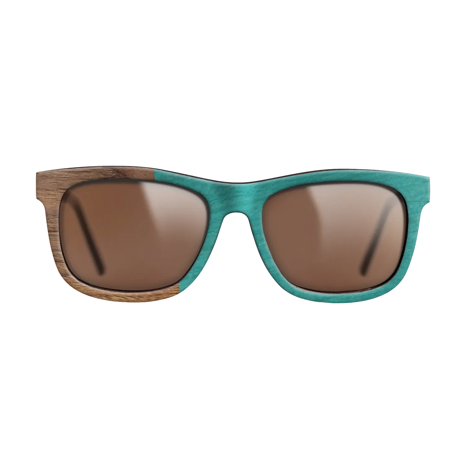 Louro Preto,Walnut Claro Light,Poplar Dyed: Turquoise: Angle Cut - The Hero - Square - SIRIS wood optic